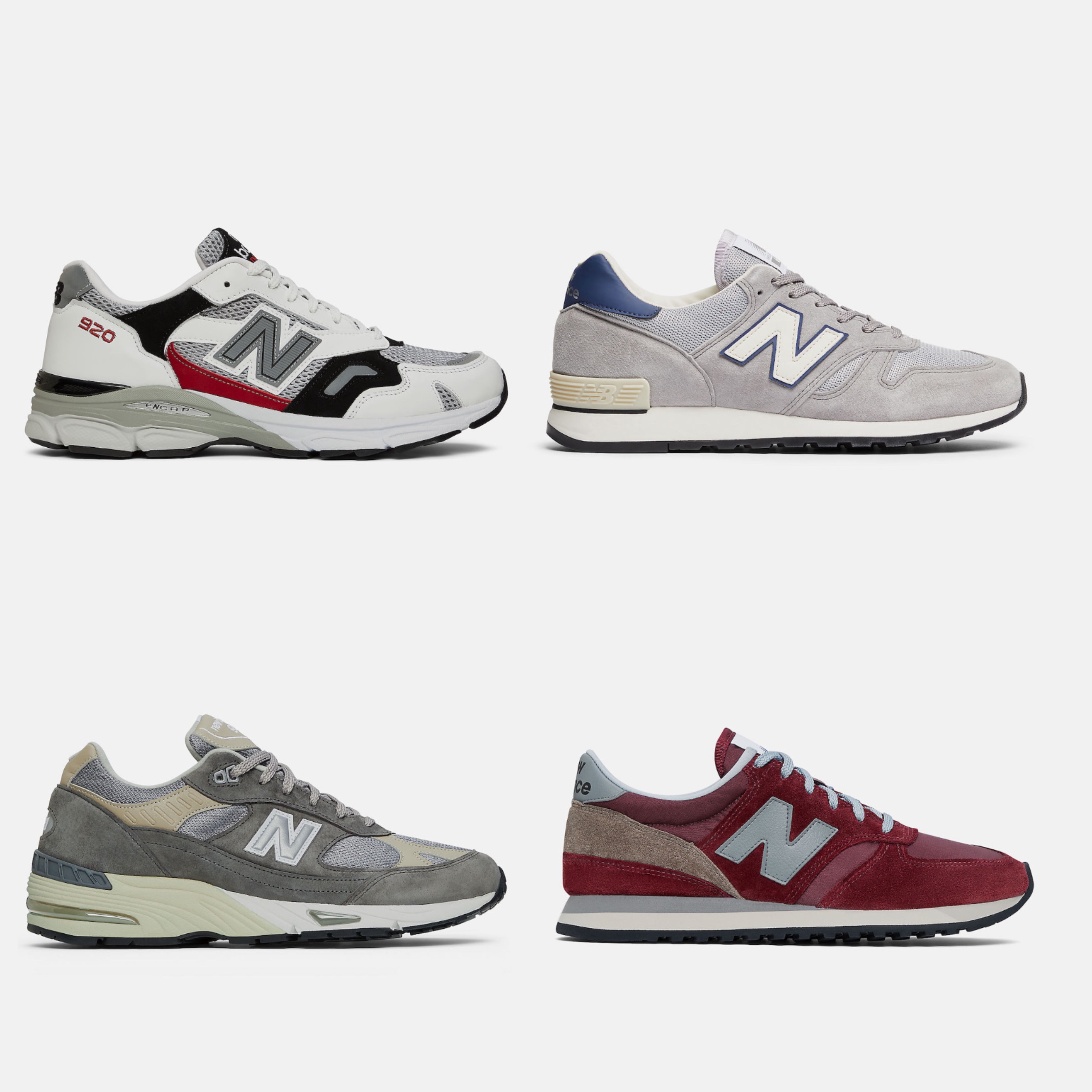 New Balance 991 Made in UK 40th Anniversary Grey, New Balance 920 Made in UK Silver Navy 착용 스타일 - 4