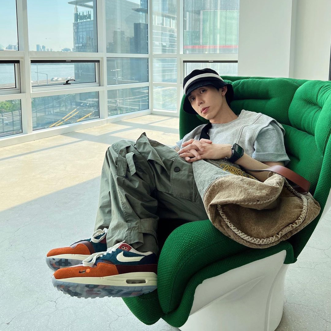 Nike x Kasina Air Max 1 SP Won-Ang Orange 착용 스타일 - 2