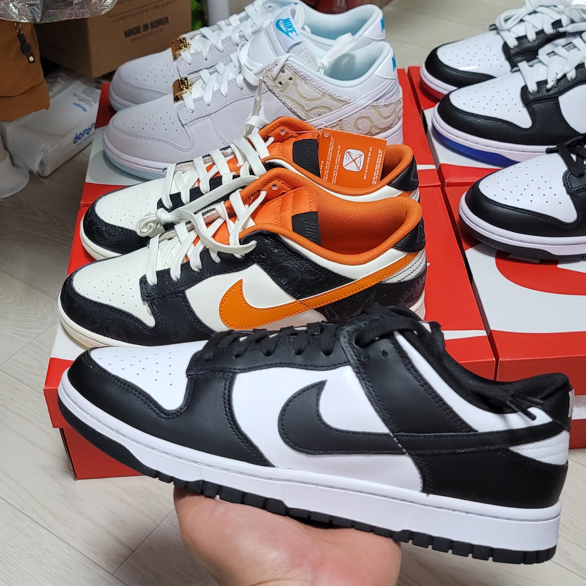 Nike Dunk Low Retro Black 착용 스타일 - 4
