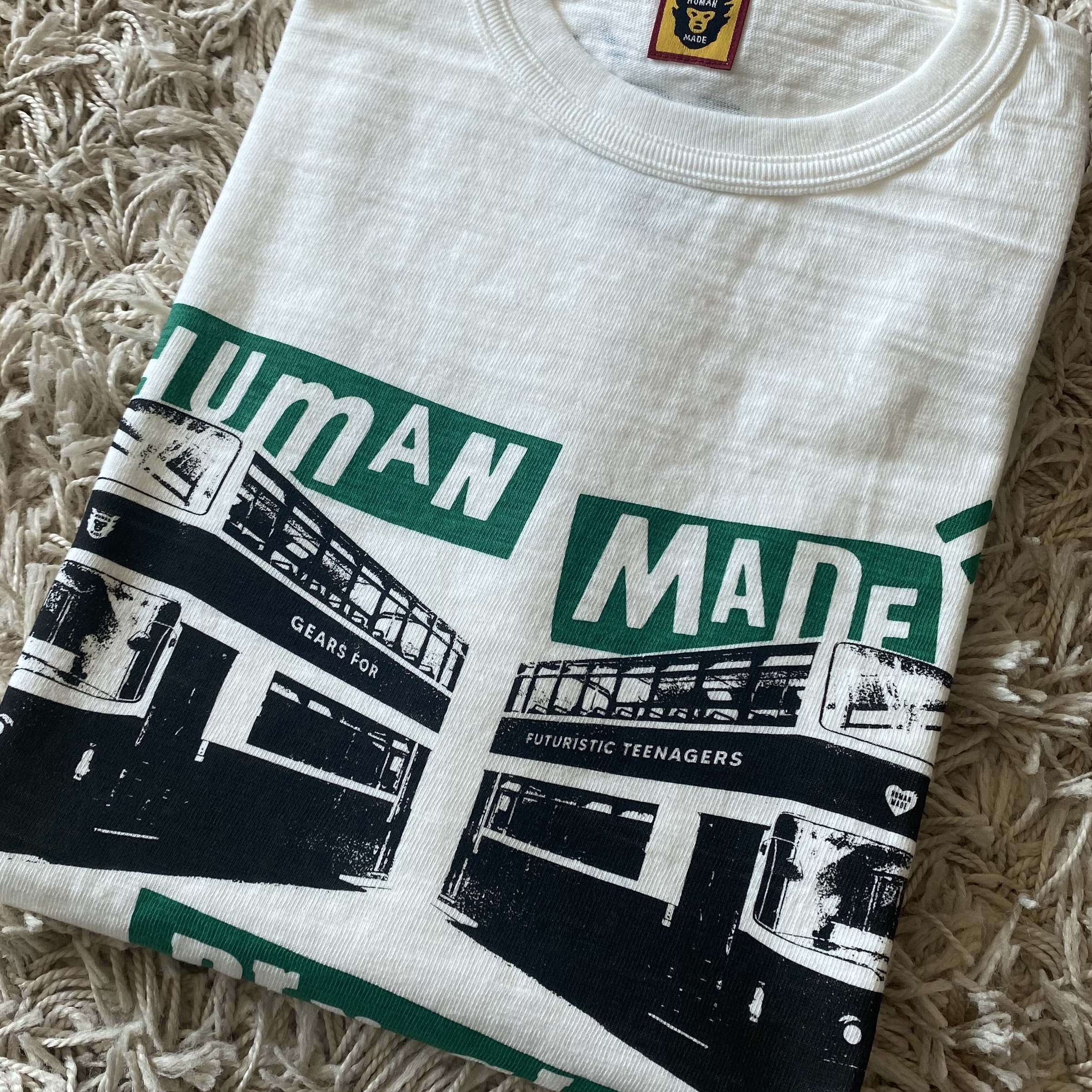 Human Made Hong Kong Tram T-Shirt White - HBX Exclusive 착용 스타일