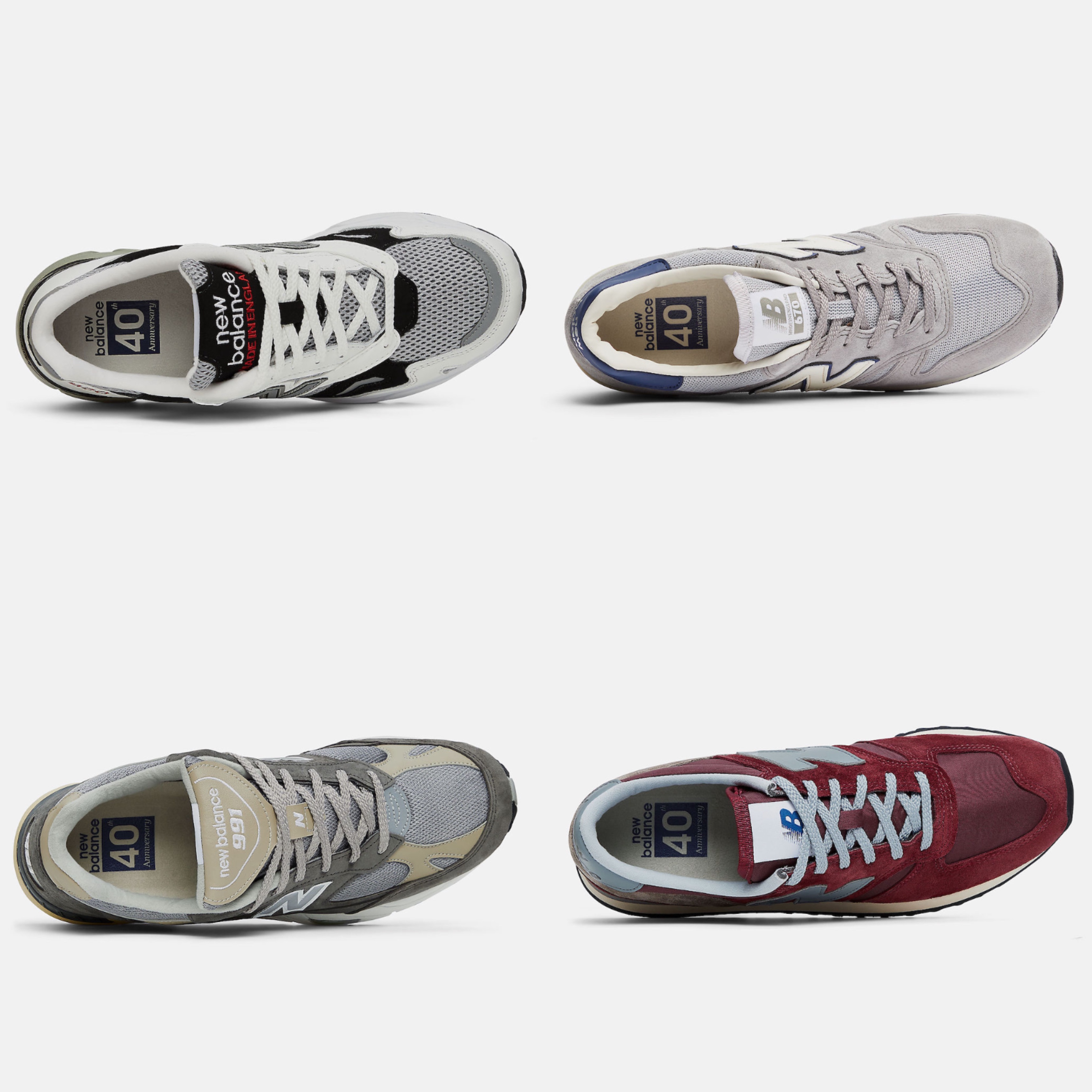 New Balance 991 Made in UK 40th Anniversary Grey, New Balance 920 Made in UK Silver Navy 착용 스타일 - 5