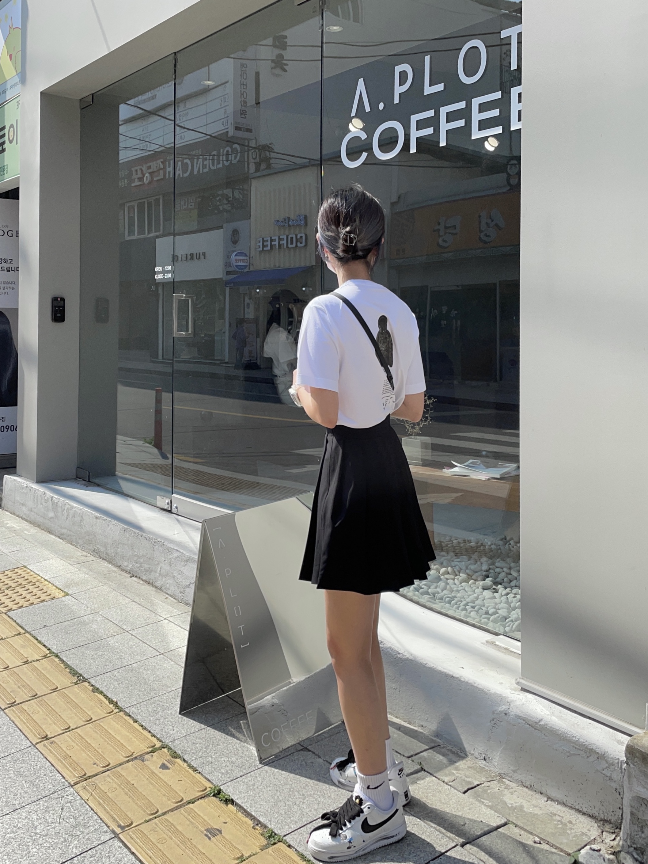 Nike x Peaceminusone Air Force 1 Low Para-Noise 2.0, Stone Island 2NS91 Archivio T-Shirt White - 21SS 착용 스타일 - 2