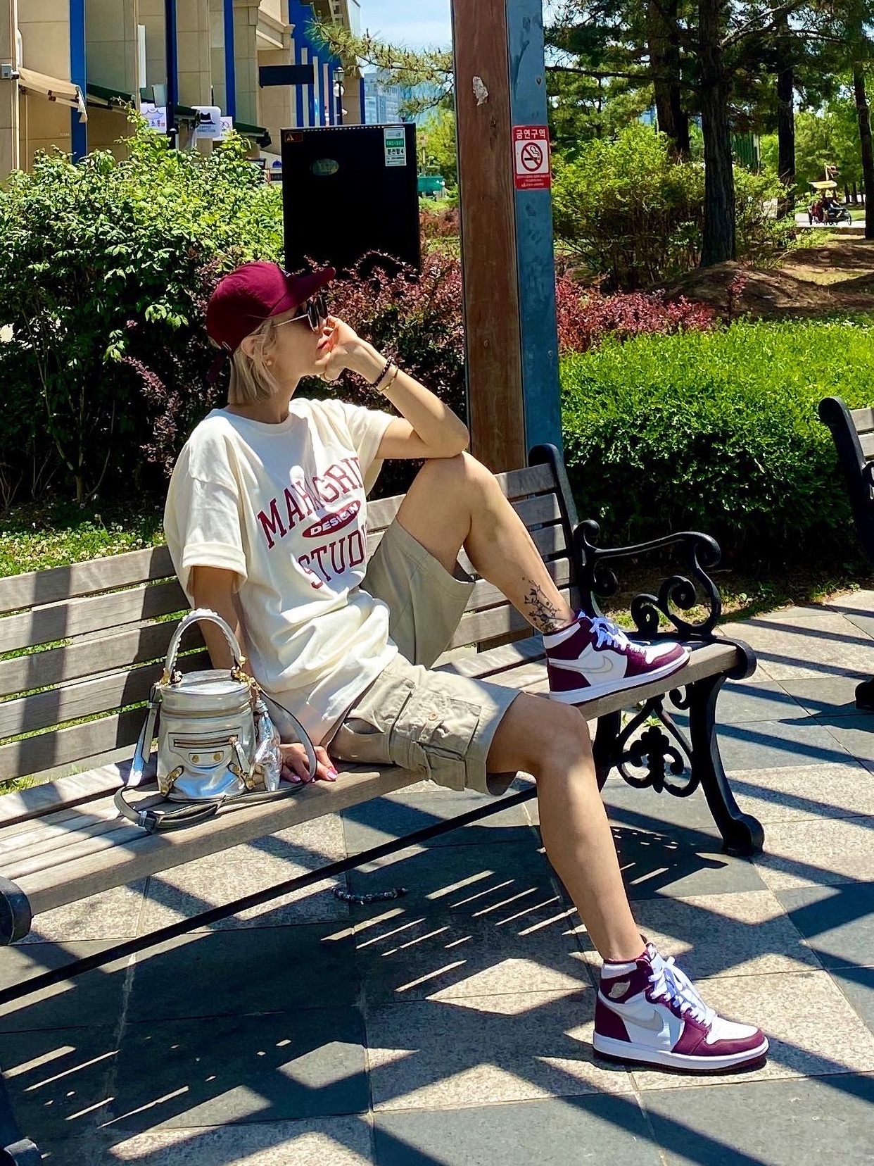 Jordan 1 Retro High OG Bordeaux 착용 스타일