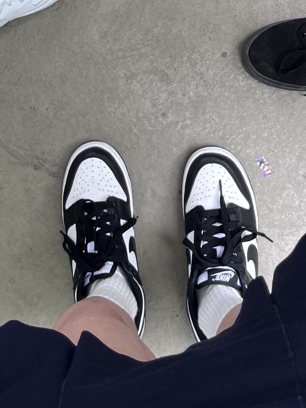 (GS) Nike Dunk Low Black, Nike Dunk Low Retro Black 착용 스타일 - 3