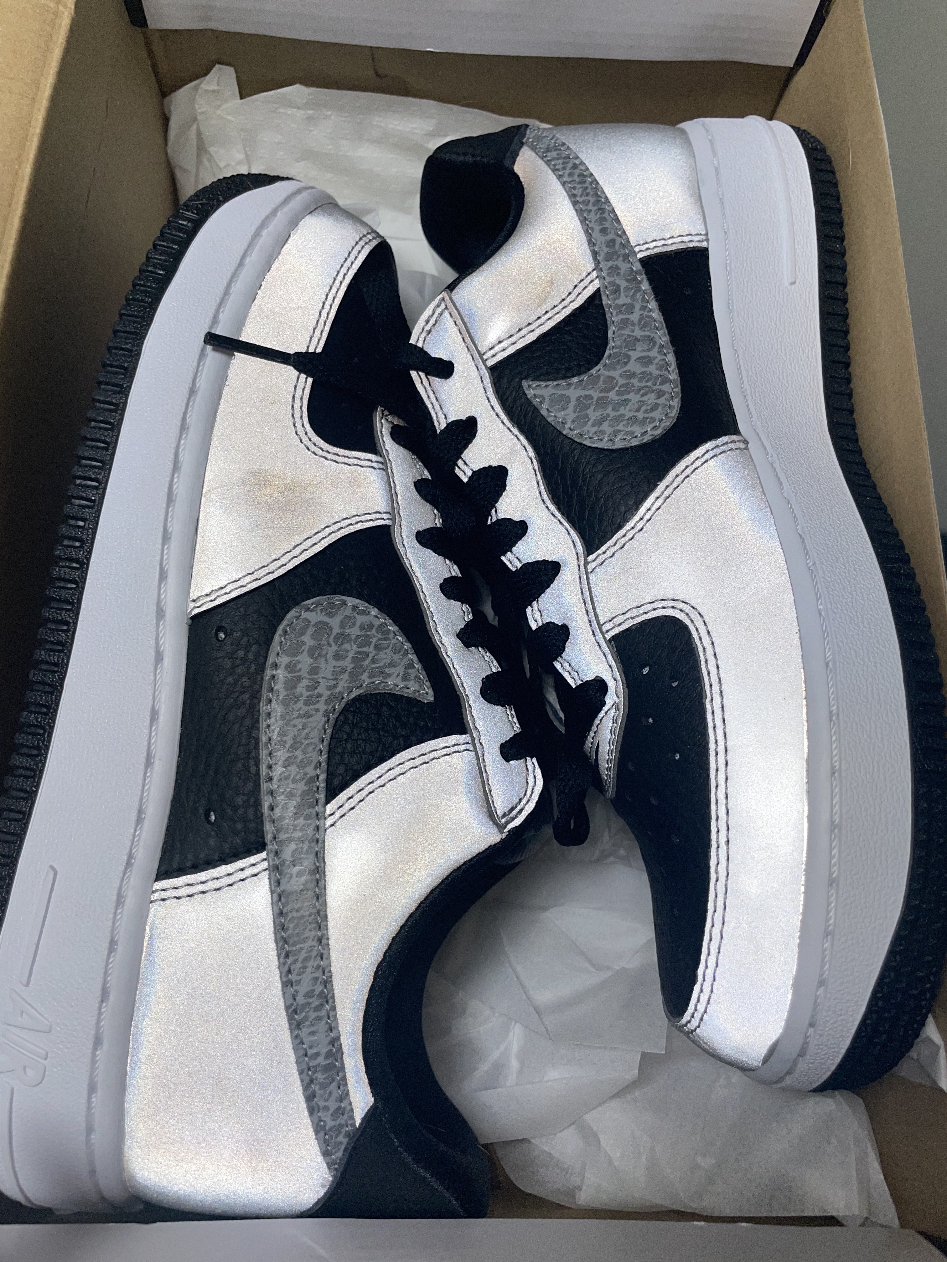 Nike NRG Solo Swoosh Fleece Hoodie Dark Grey Heather - Asia, Nike Air Force 1 B Silver Snake 착용 스타일 - 5