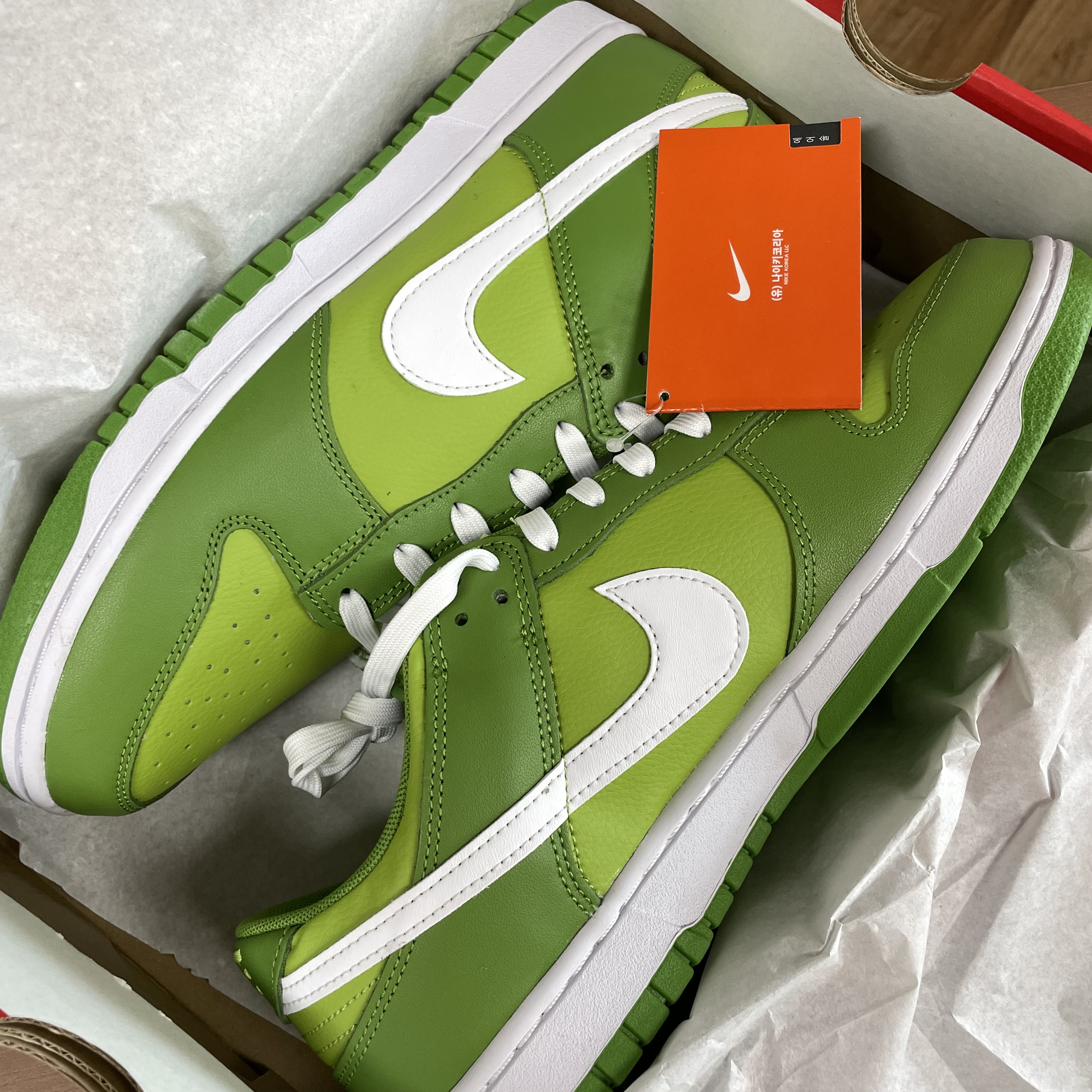 Nike Dunk Low Retro Vivid Green 착용 스타일 - 3