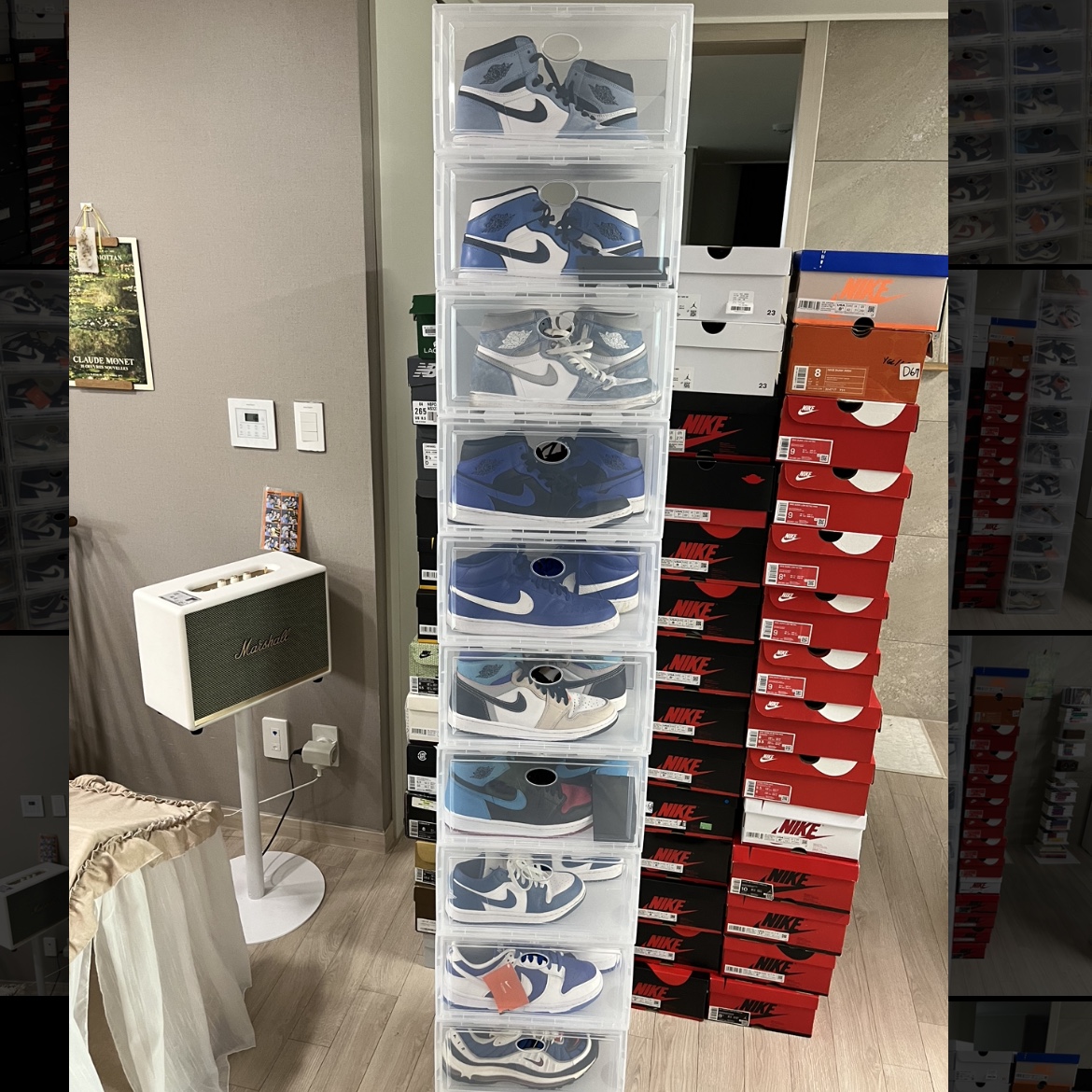 Jordan 1 Retro High OG University Blue, Jordan 1 Mid SE Signal Blue 착용 스타일