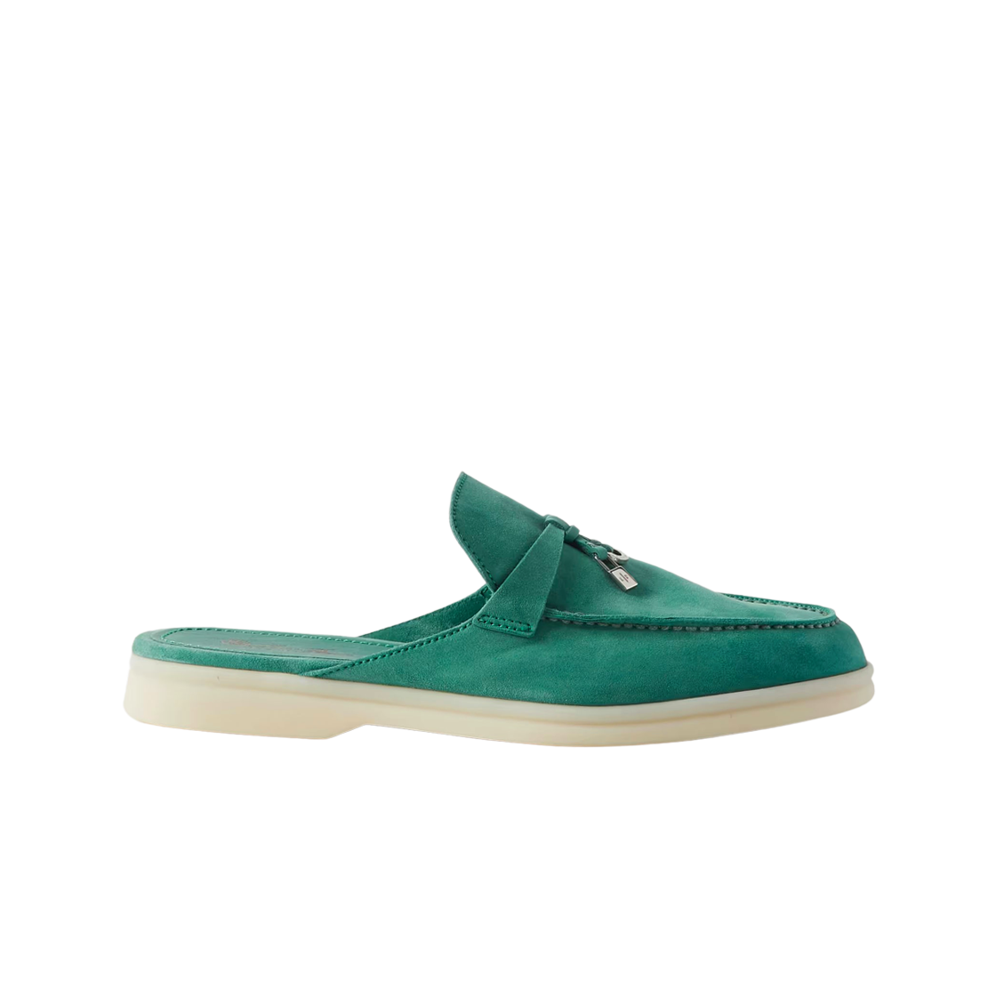 (W) 로로 피아나 바부슈 참스 워크 스웨이드 카프스킨 라구나((W) Loro Piana Babouche Charms Walk Suede Calfskin Laguna) - 1