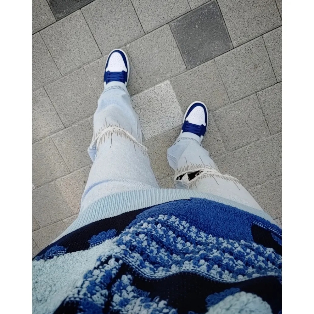 Jordan 1 Mid Blue Mint 착용 스타일 - 3