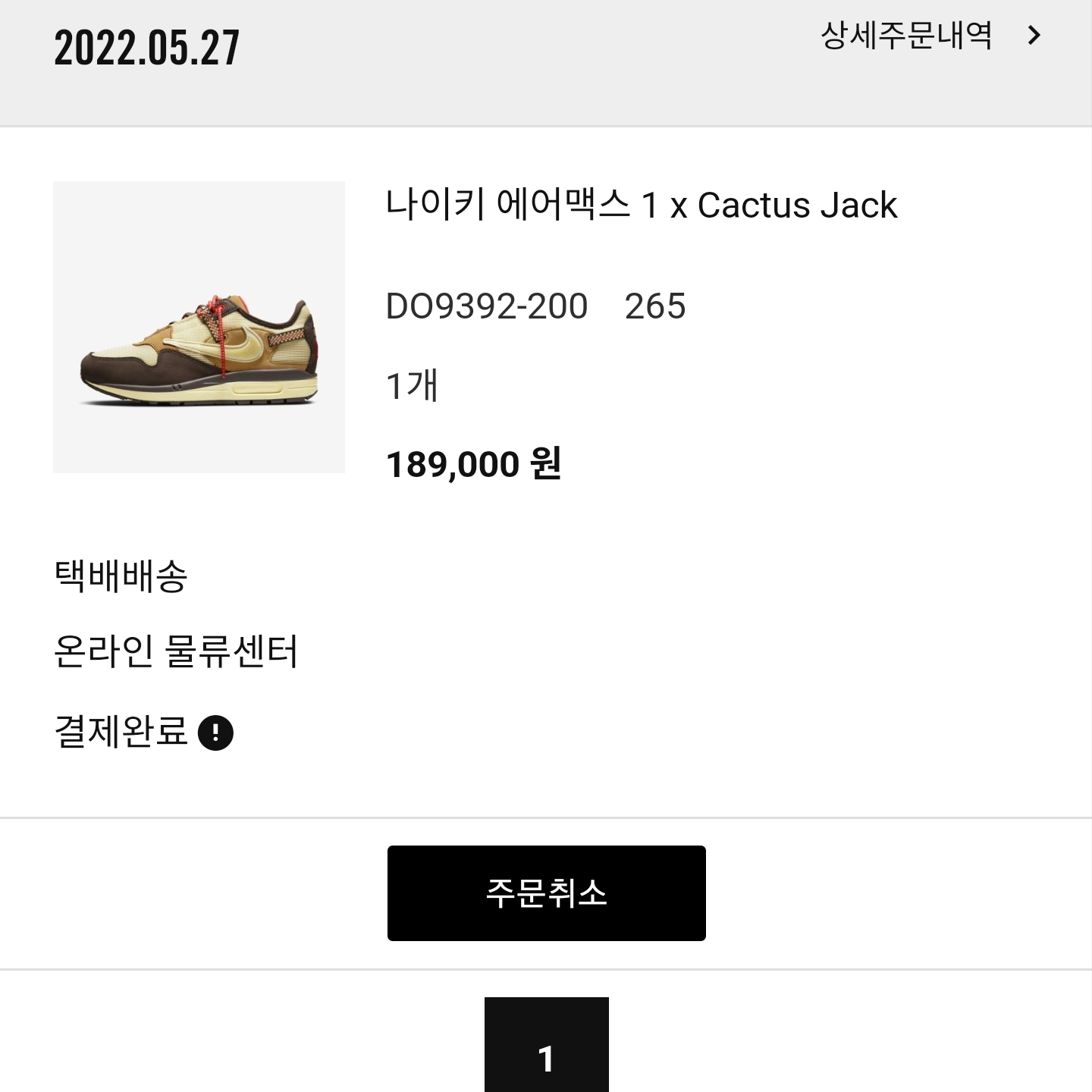 Nike x Travis Scott Air Max 1 Cact.us Brown 착용 스타일