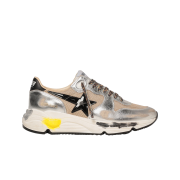 Golden Goose Running Sole Sneakers Silver Beige Black