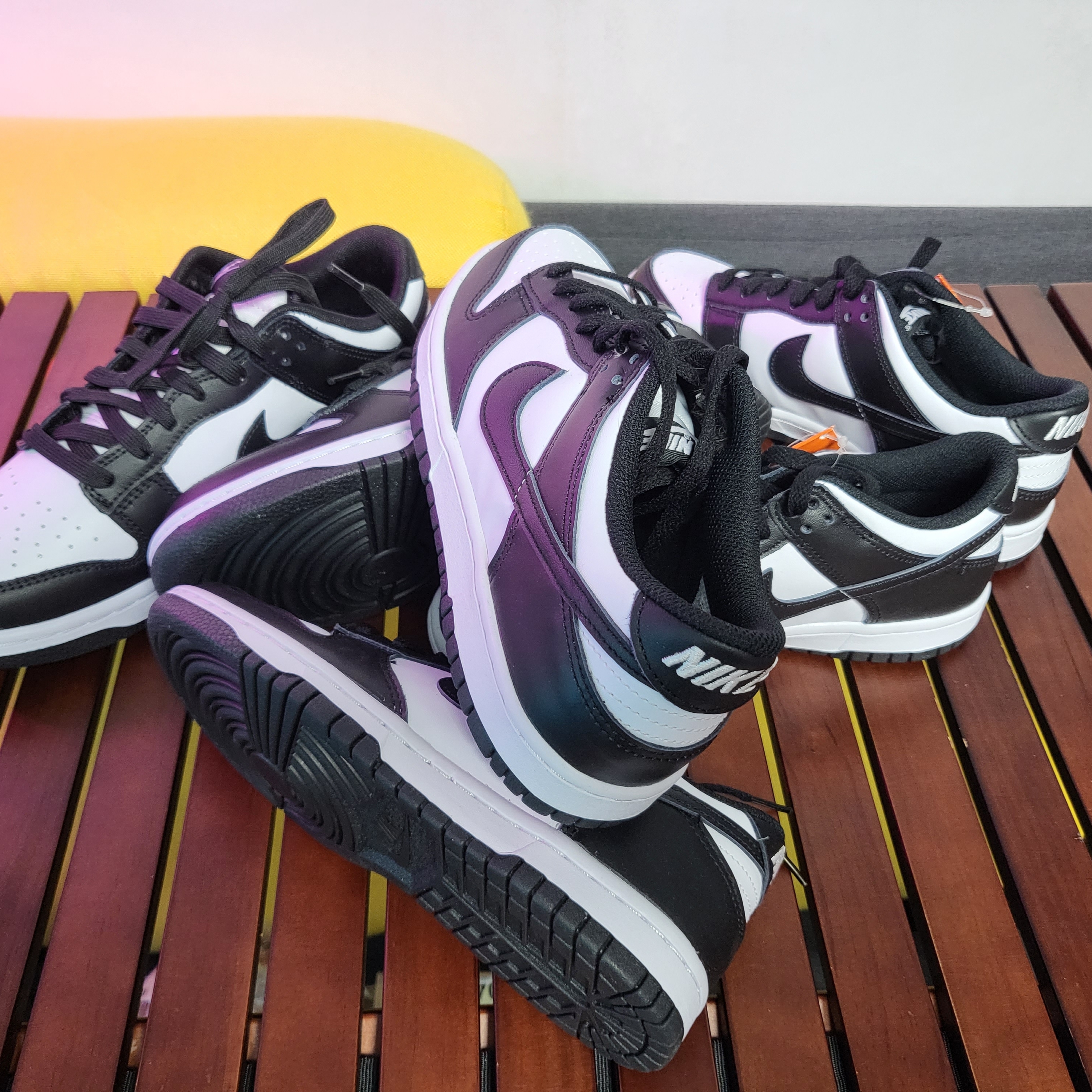 Nike Dunk Low Retro Black, (GS) Nike Dunk Low Black 착용 스타일 - 2