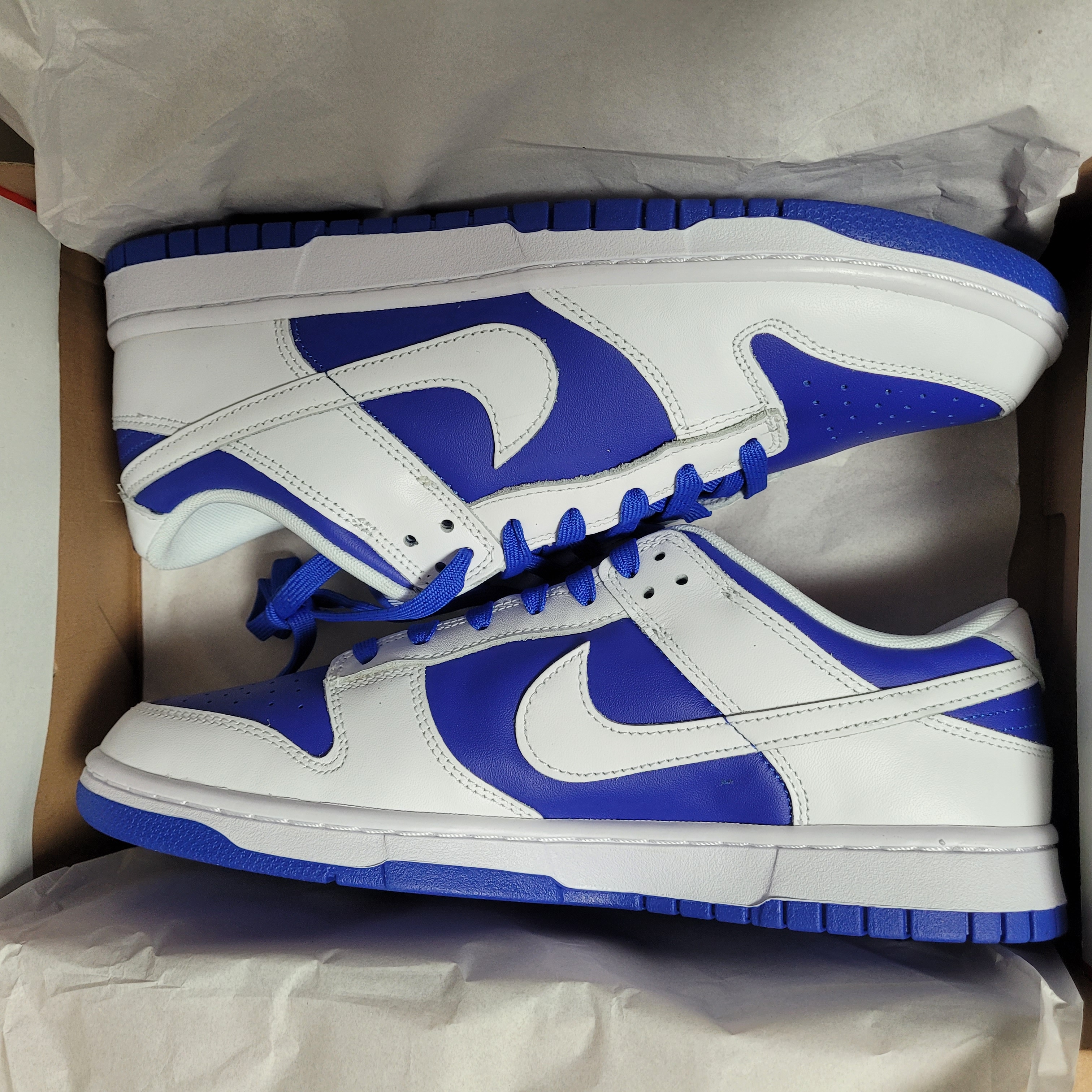 Nike Dunk Low Retro Racer Blue and White 착용 스타일
