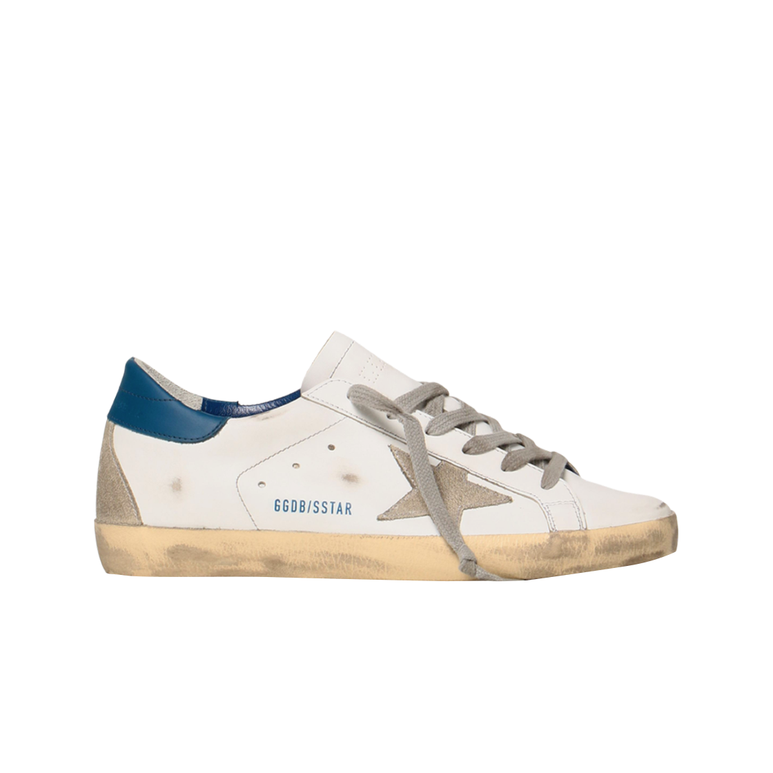 GWF00102-F002181-10509 (W) Golden Goose Superstar White Blue Tap Sneakers