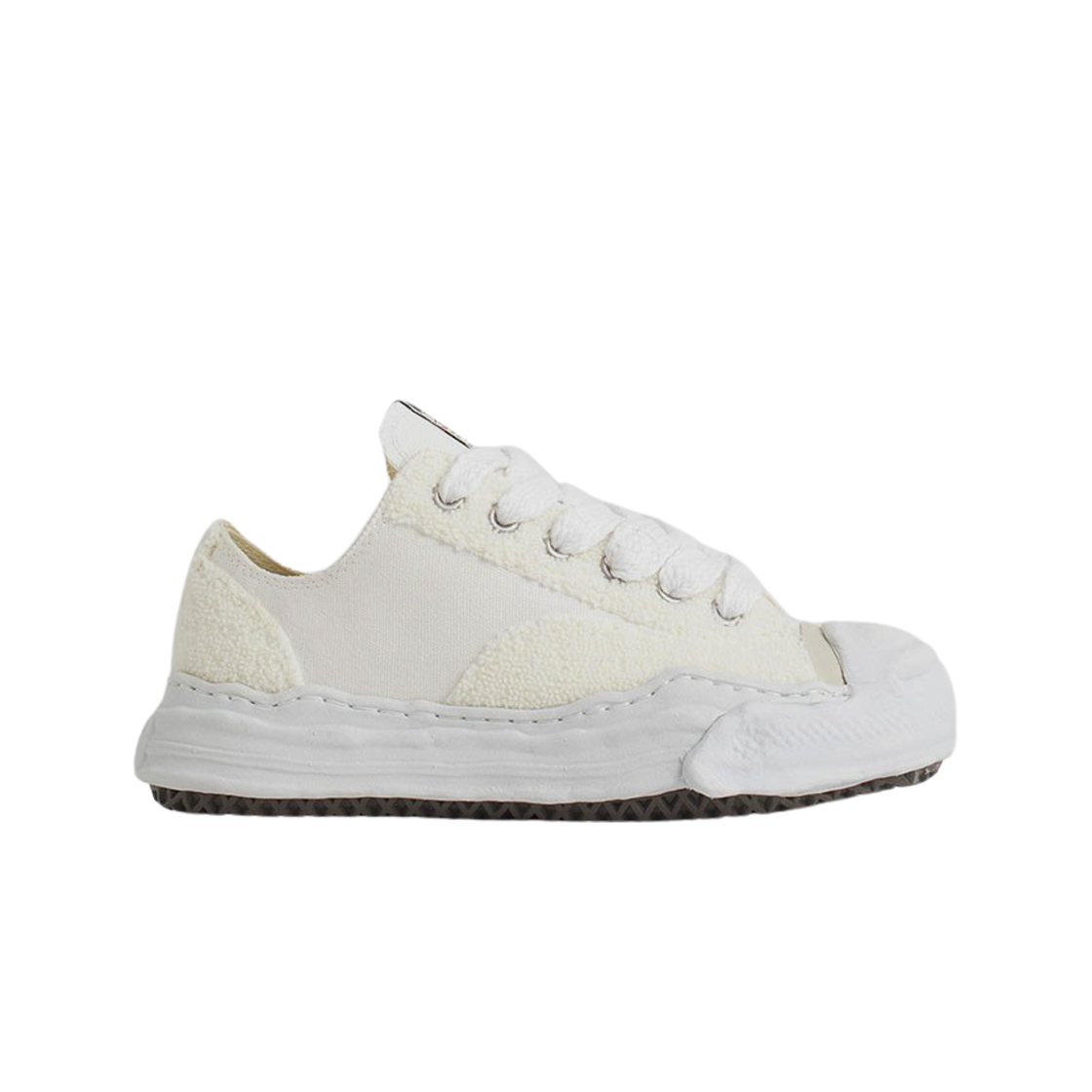 메종 미하라 야스히로 행크 OG 솔 셔닐 로우탑 스니커즈 화이트