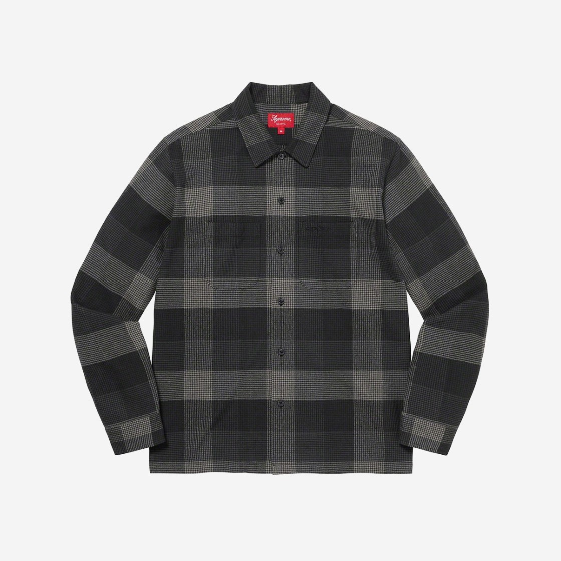 Supreme Plaid Flannel Shirt Black - 21FW 상세 이미지 1