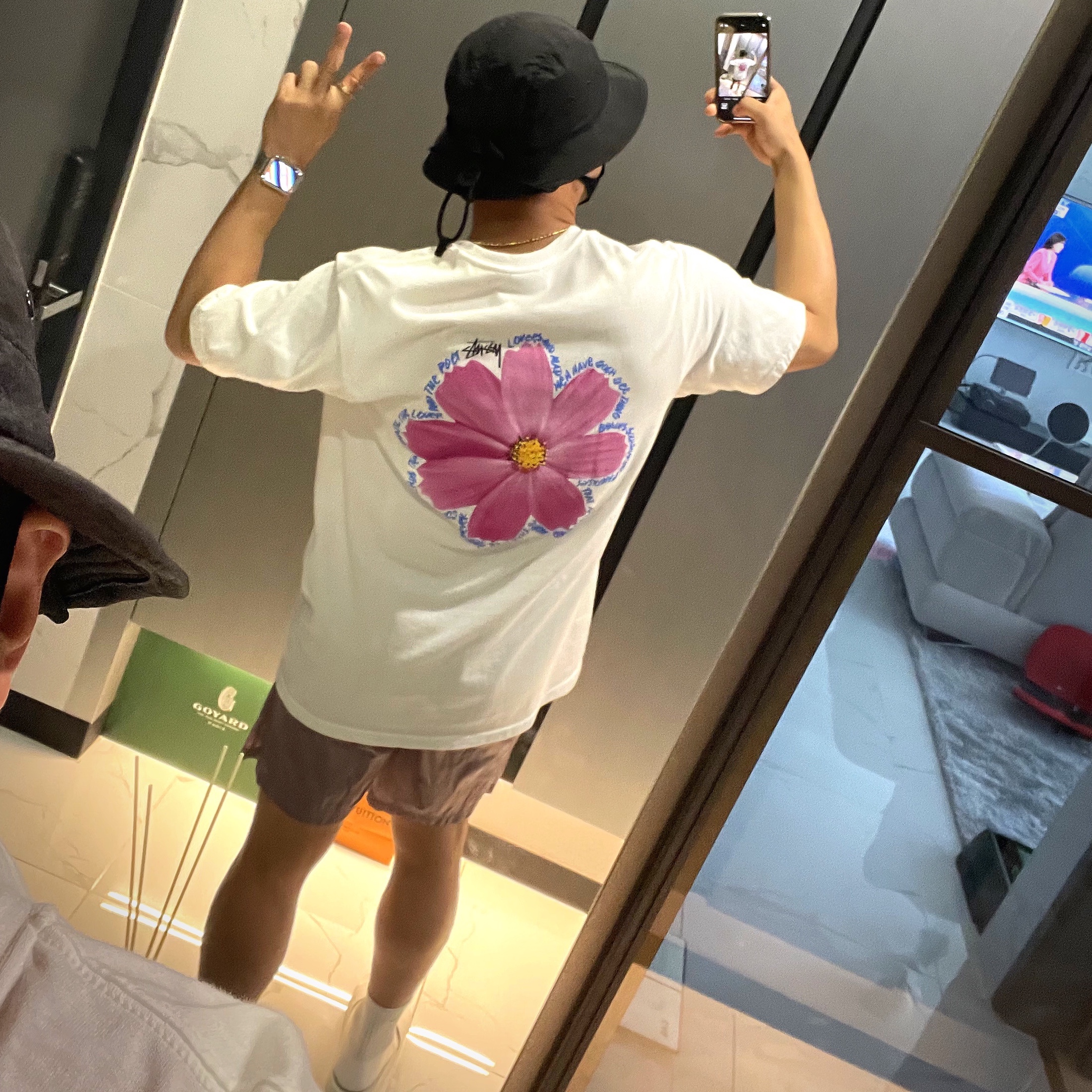 Stussy Cosmos T-Shirt White 착용 스타일