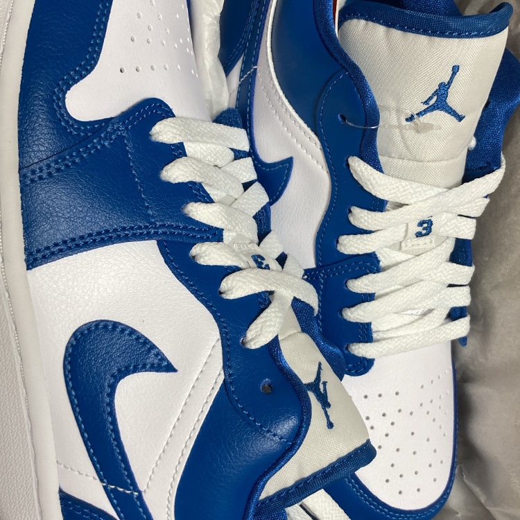 (W) Jordan 1 Low White Dark Marina Blue 착용 스타일