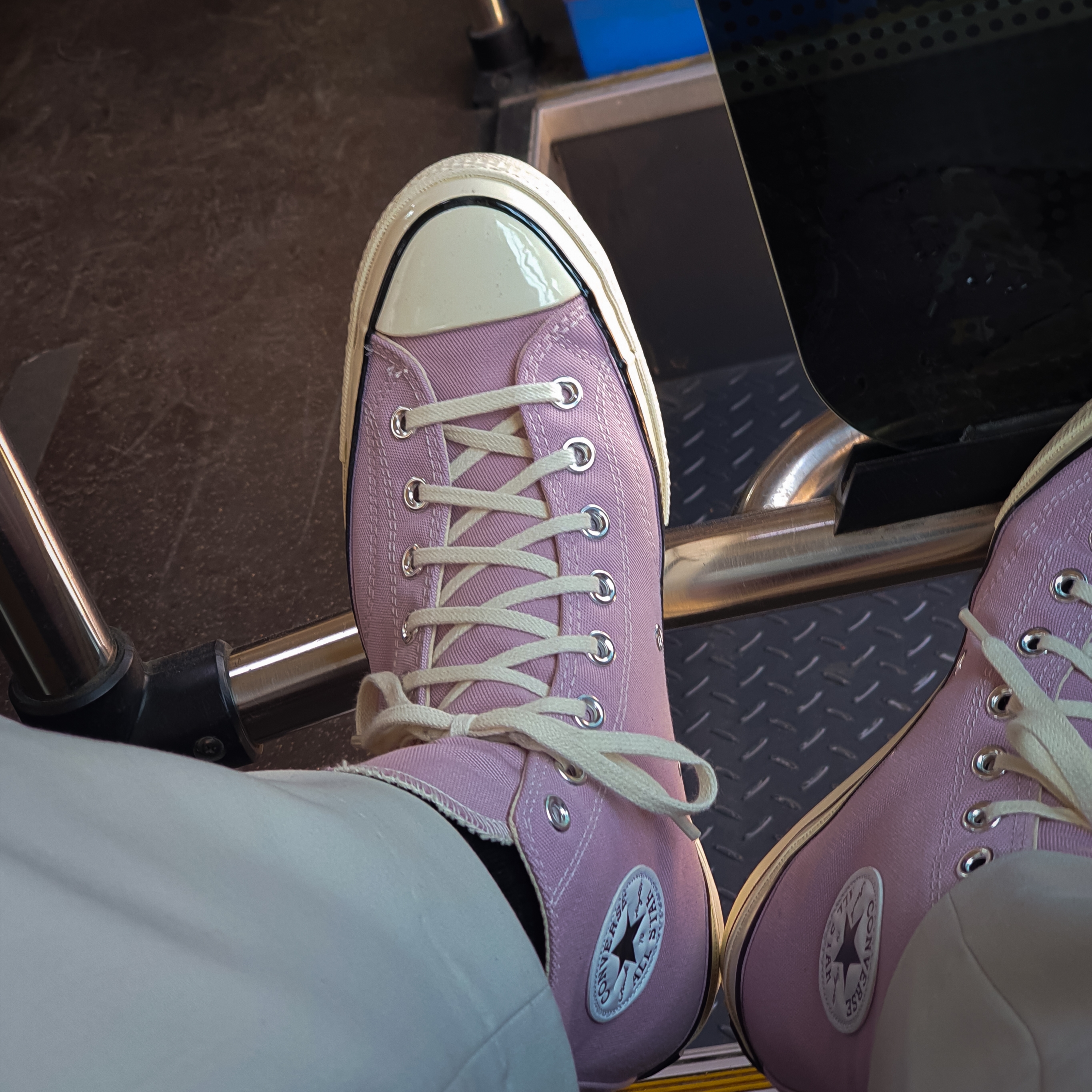 Converse Chuck 70 High Seasonal Canvas Himalayan Salt 착용 스타일
