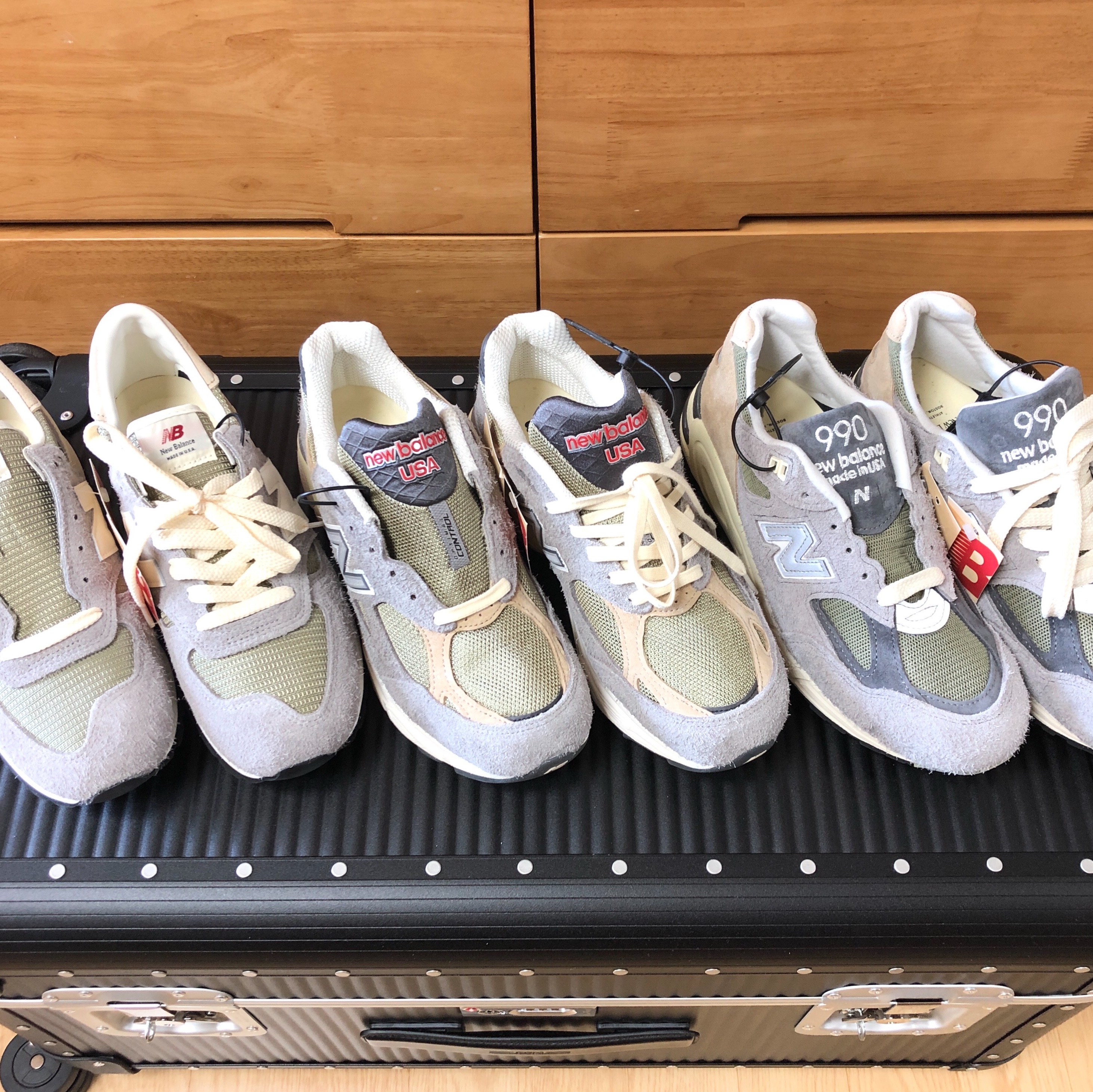New Balance 990v1 Made in USA Marblehead Incense, New Balance 990v3 Made in USA Marblehead Incense 착용 스타일 - 2