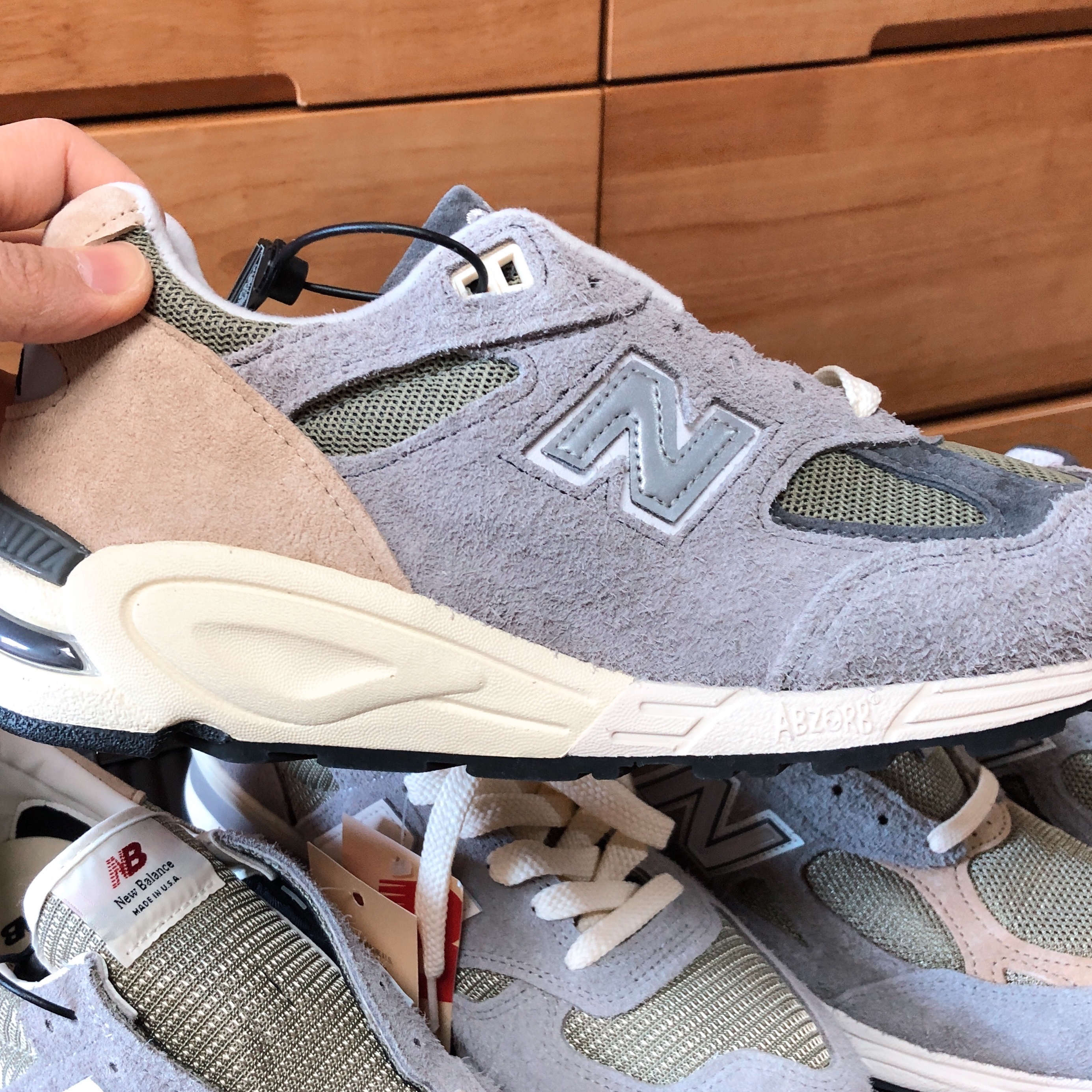 New Balance 990v1 Made in USA Marblehead Incense, New Balance 990v3 Made in USA Marblehead Incense 착용 스타일 - 4