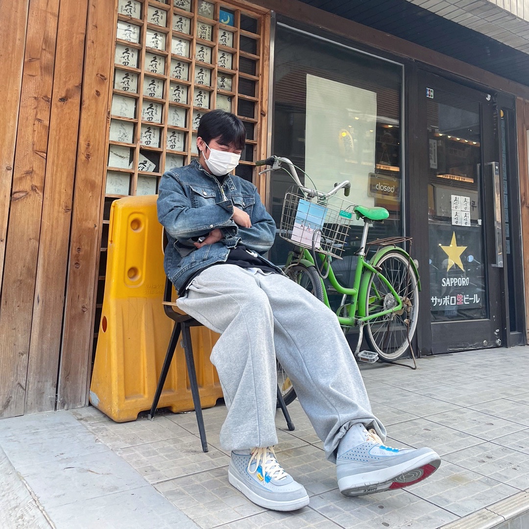 Jordan 2 x Union Retro SP Grey Fog 착용 스타일