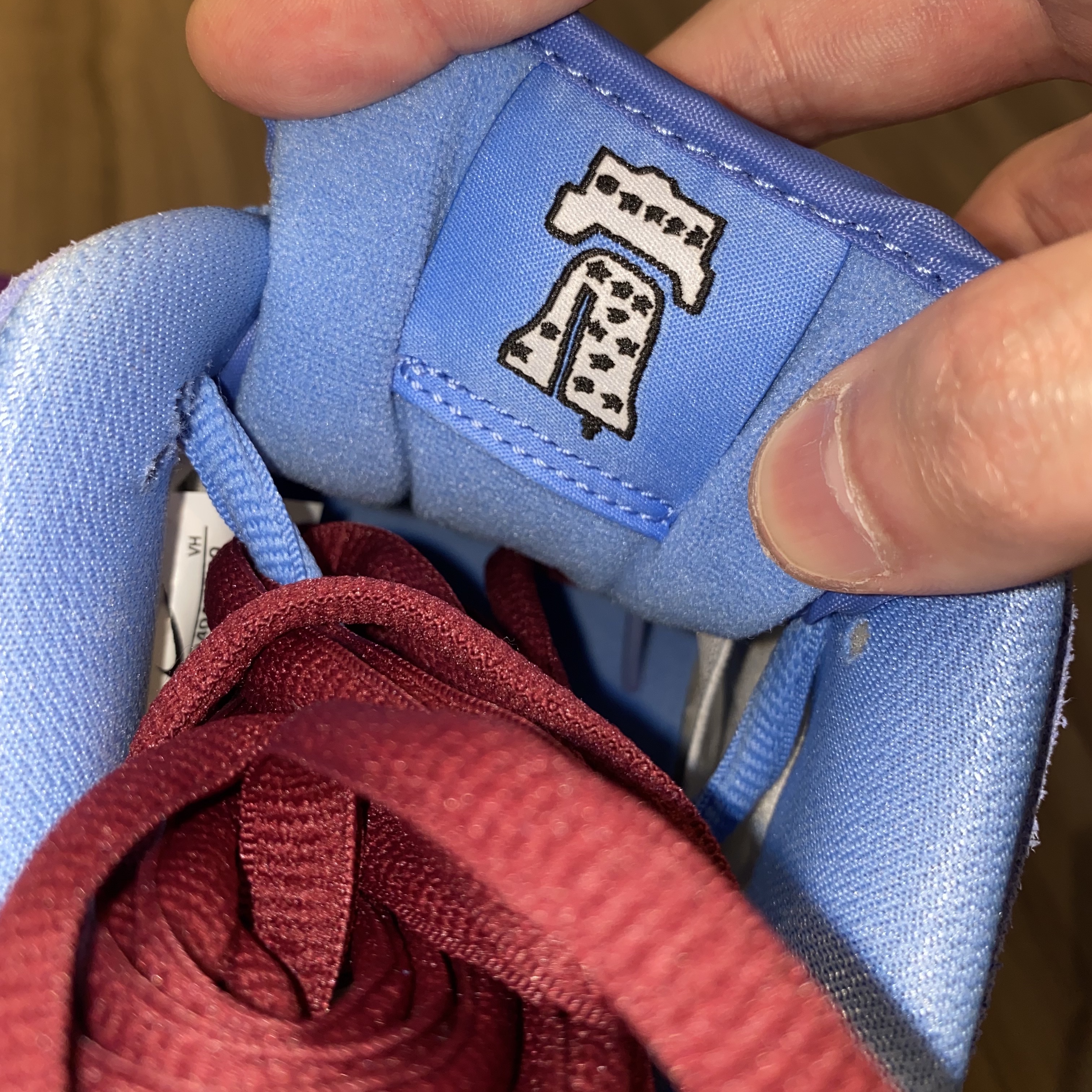 Nike SB Dunk Low Premium Valor Blue and Team Maroon 착용 스타일 - 3