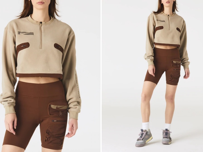 (W) Nike x Travis Scott NRG BH Pullover Crew Khaki - Asia 착용 스타일
