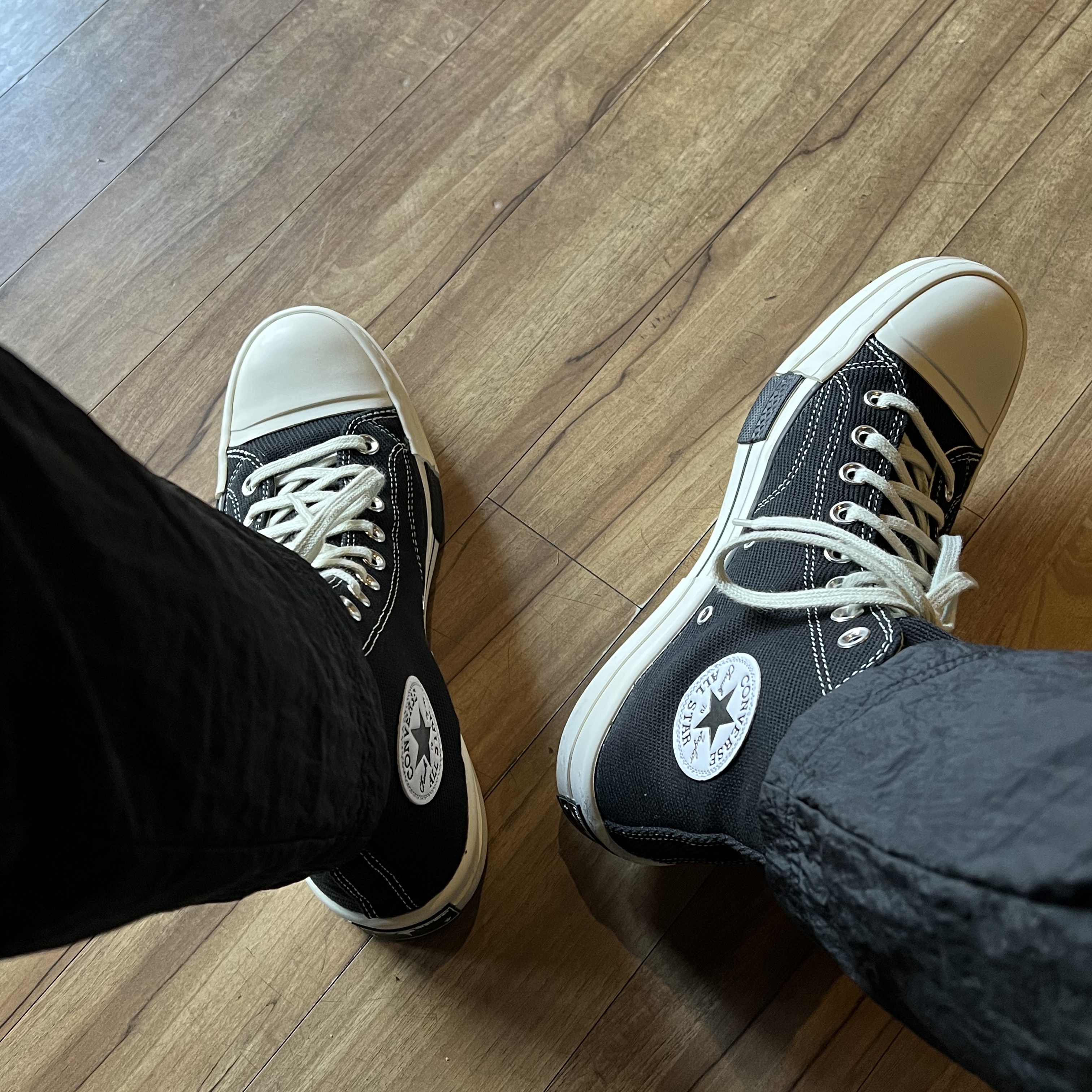 Converse x Drkshdw Turbodrk Chuck 70 Hi Black, Converse x Drkshdw Drkstr Chuck 70 High Black 착용 스타일 - 1