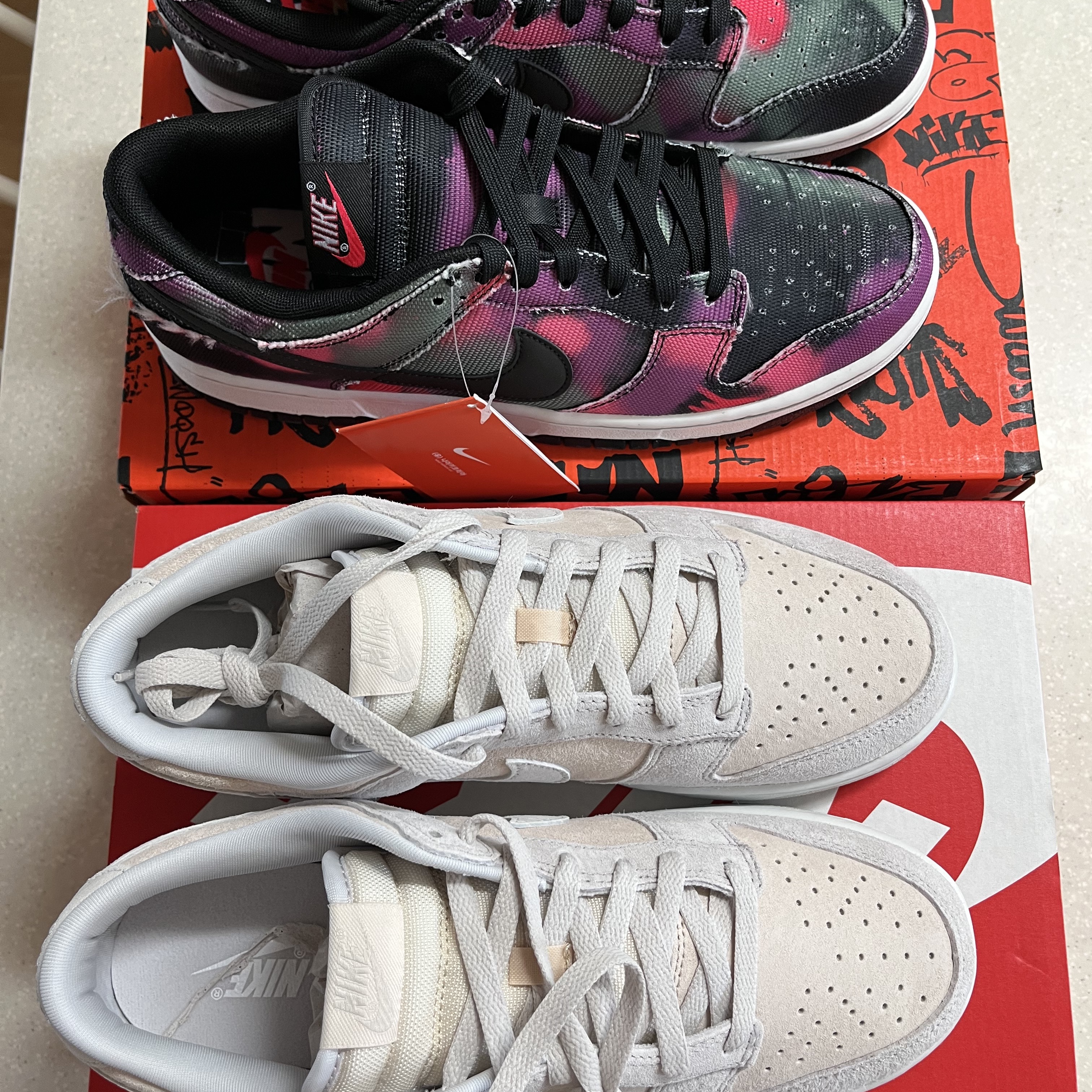 Nike Dunk Low Retro PRM Graffiti, Nike Dunk Low Retro PRM Vast Grey 착용 스타일 - 2