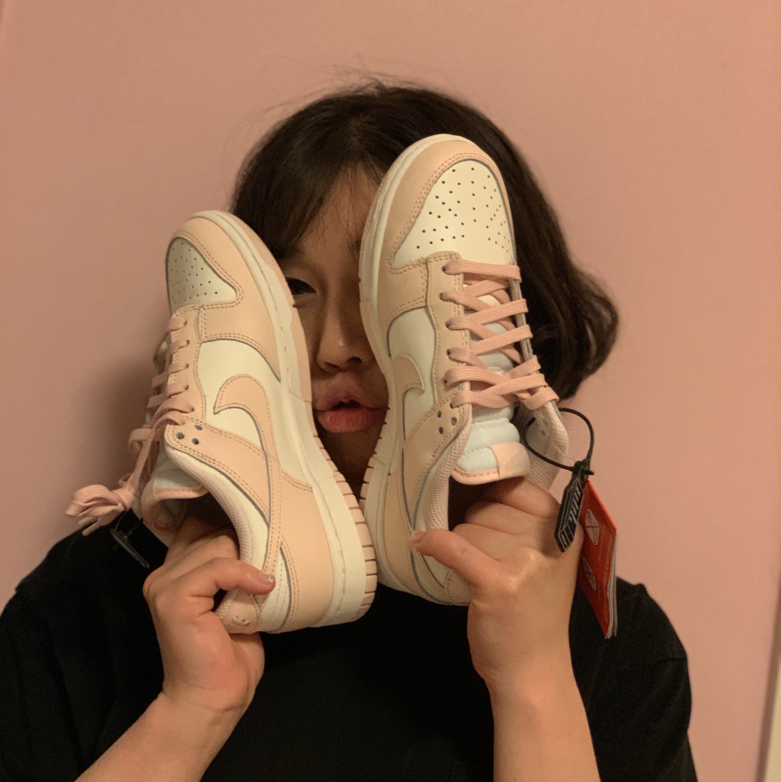 (W) Nike Dunk Low Orange Pearl 착용 스타일