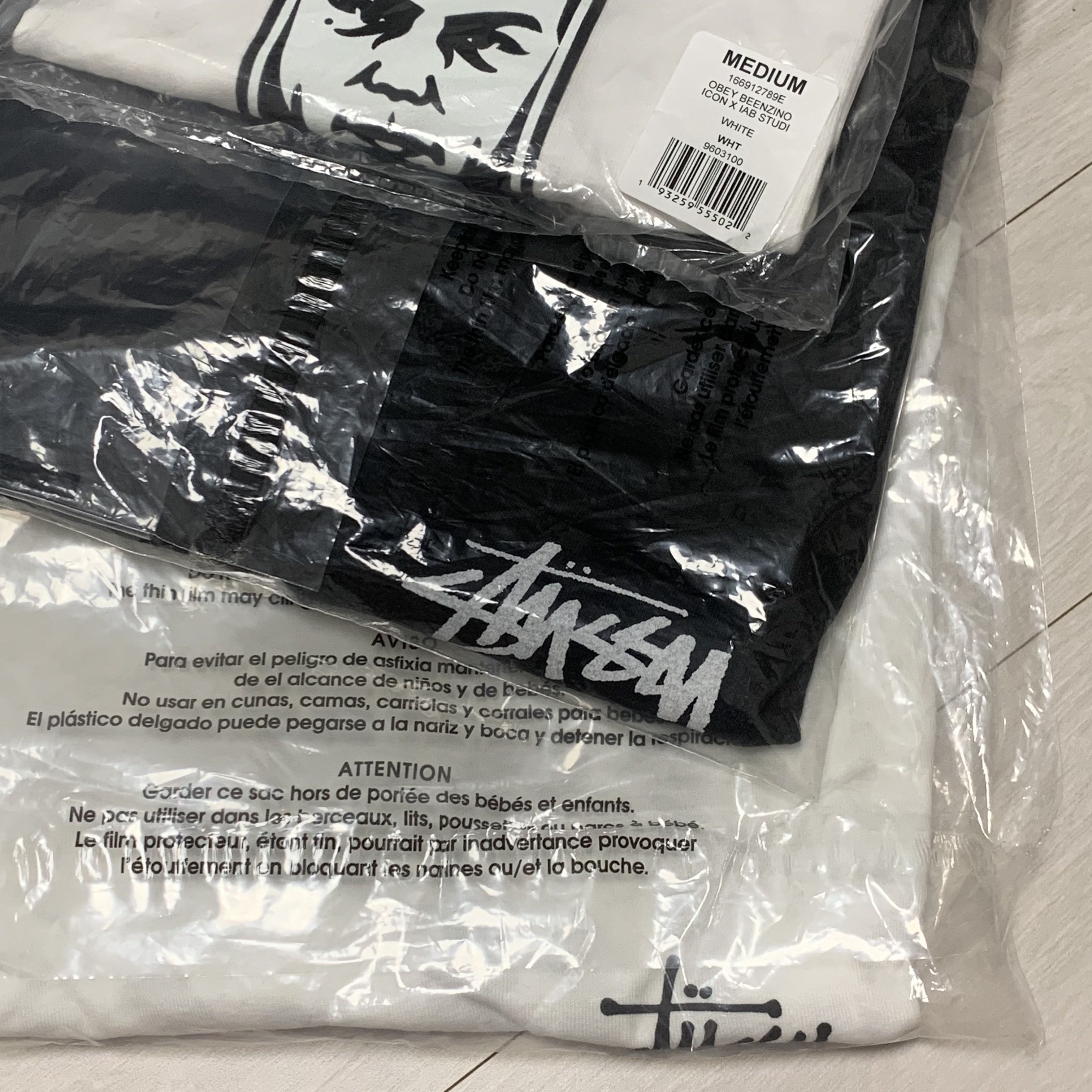 Stussy Dice Pigment Dyed T-Shirt Black 2021, IAB Studio x Obey Beenzino Icon T-Shirt White 착용 스타일