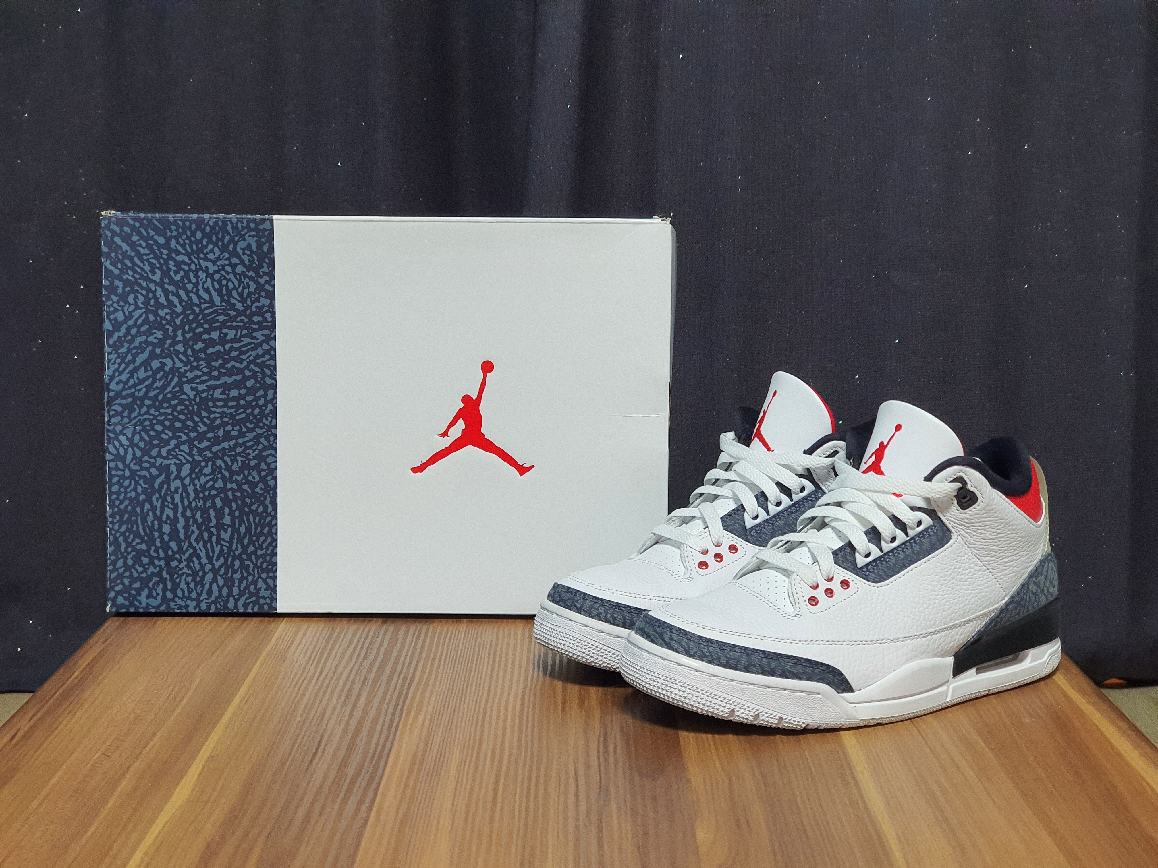 Jordan 3 Retro SE Denim Fire Red 착용 스타일 - 2