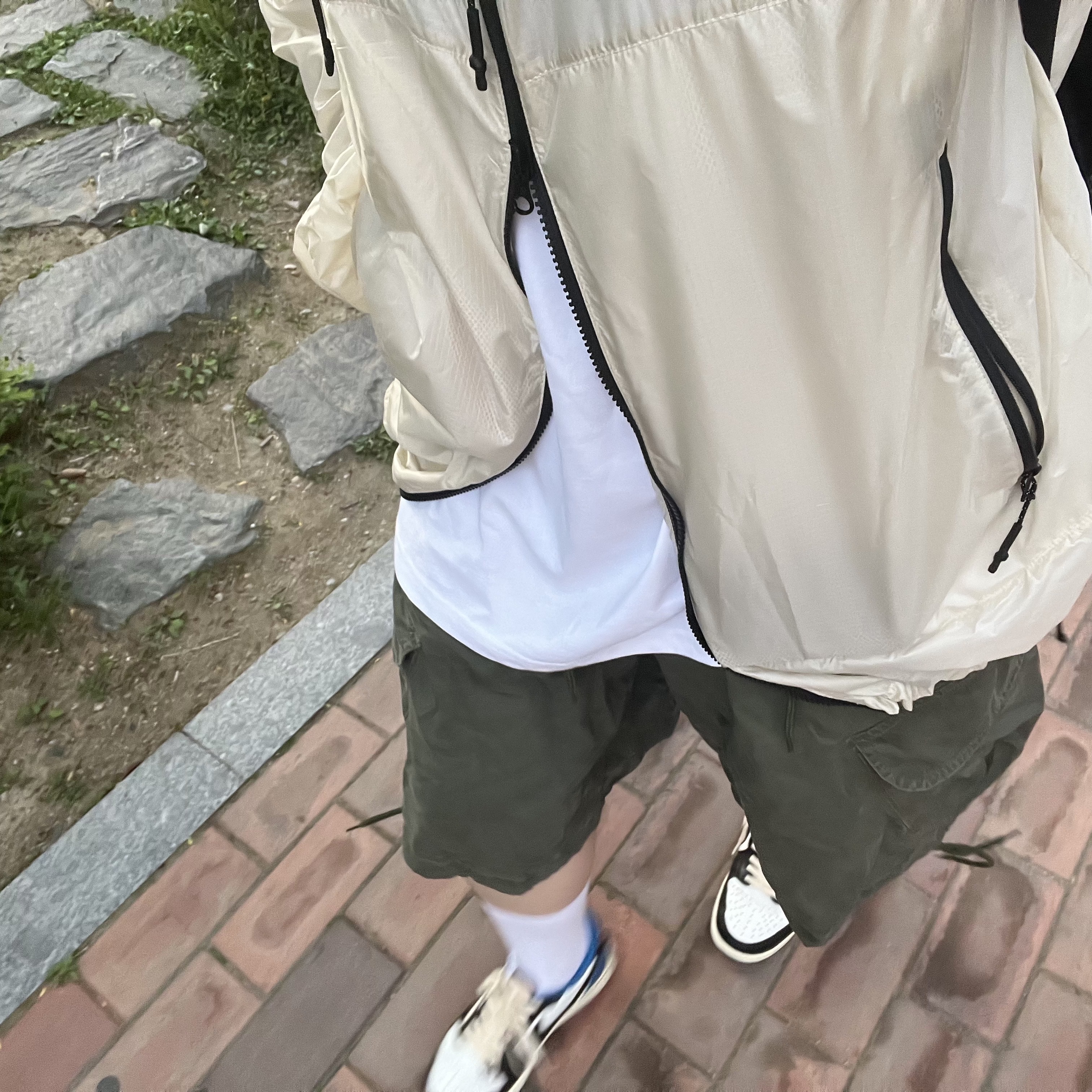 Jordan 1 x Travis Scott x Fragment Retro Low OG SP Military Blue 착용 스타일