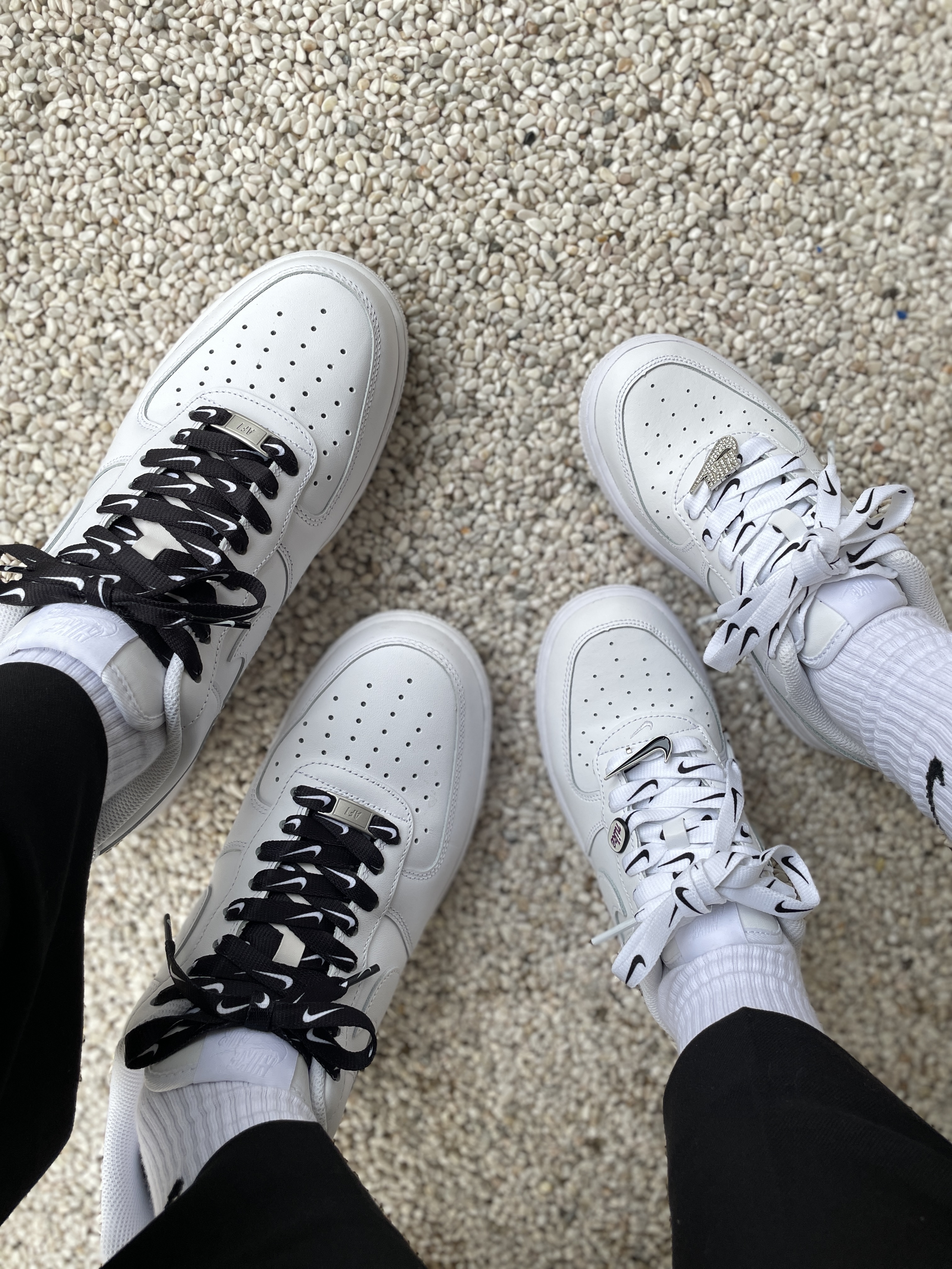 Nike Air Force 1 '07 Low White, (GS) Nike Air Force 1 LE White 착용 스타일 - 3