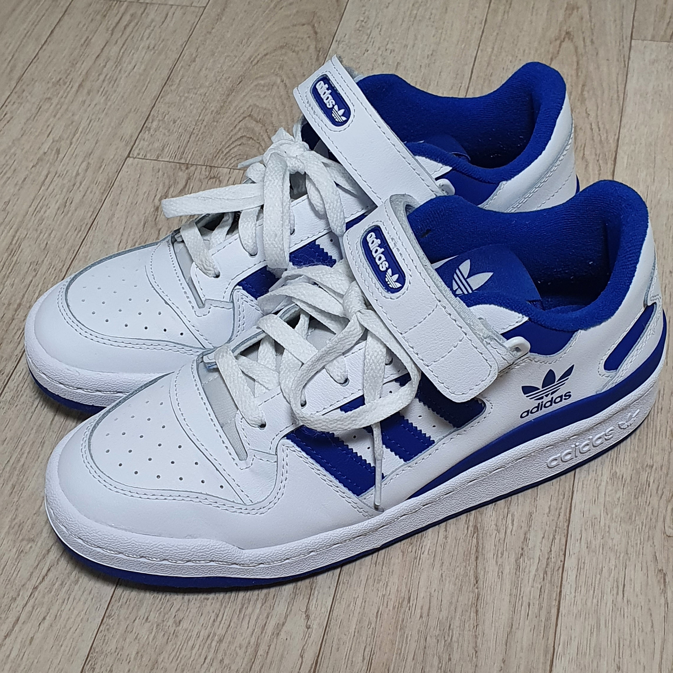Adidas Forum Low White Royal Blue 착용 스타일