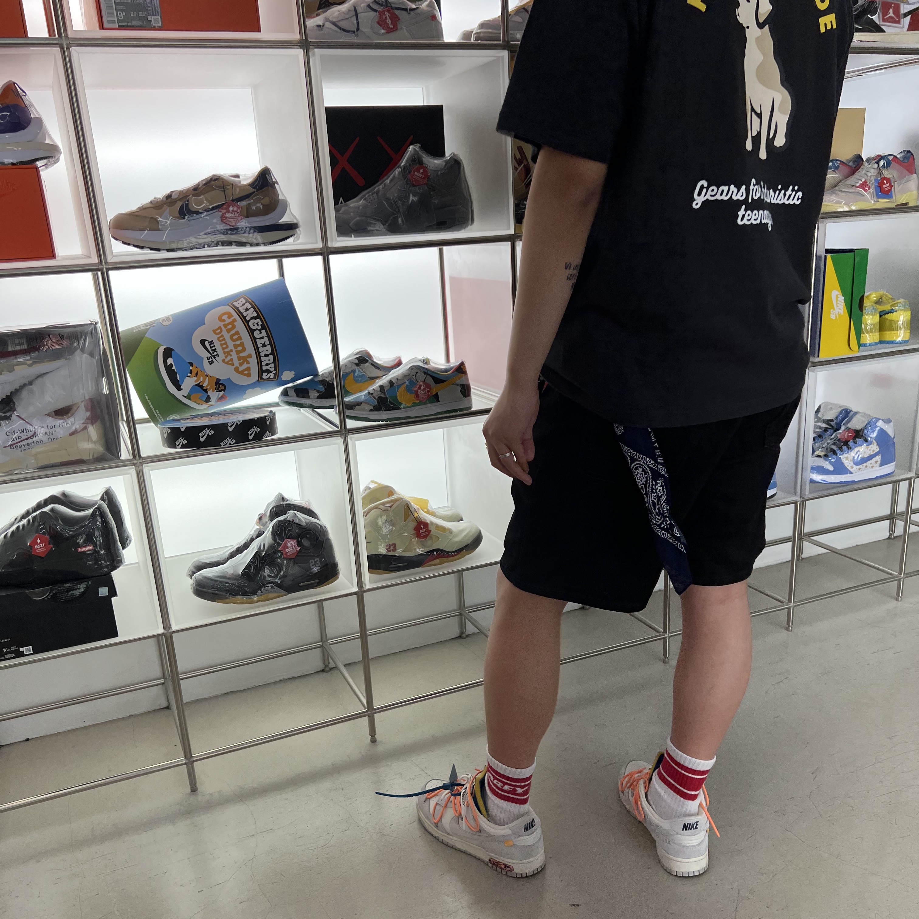 Nike x Off-White Dunk Low The 50 - Lot 19 착용 스타일