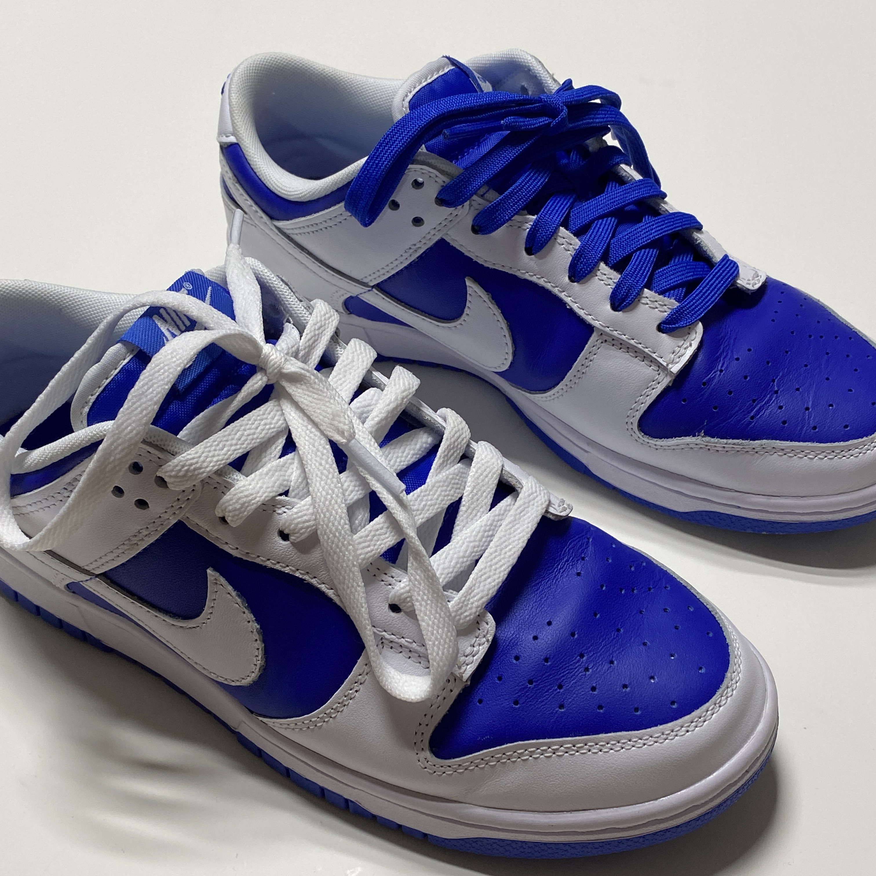 Nike Dunk Low Retro Racer Blue and White 착용 스타일