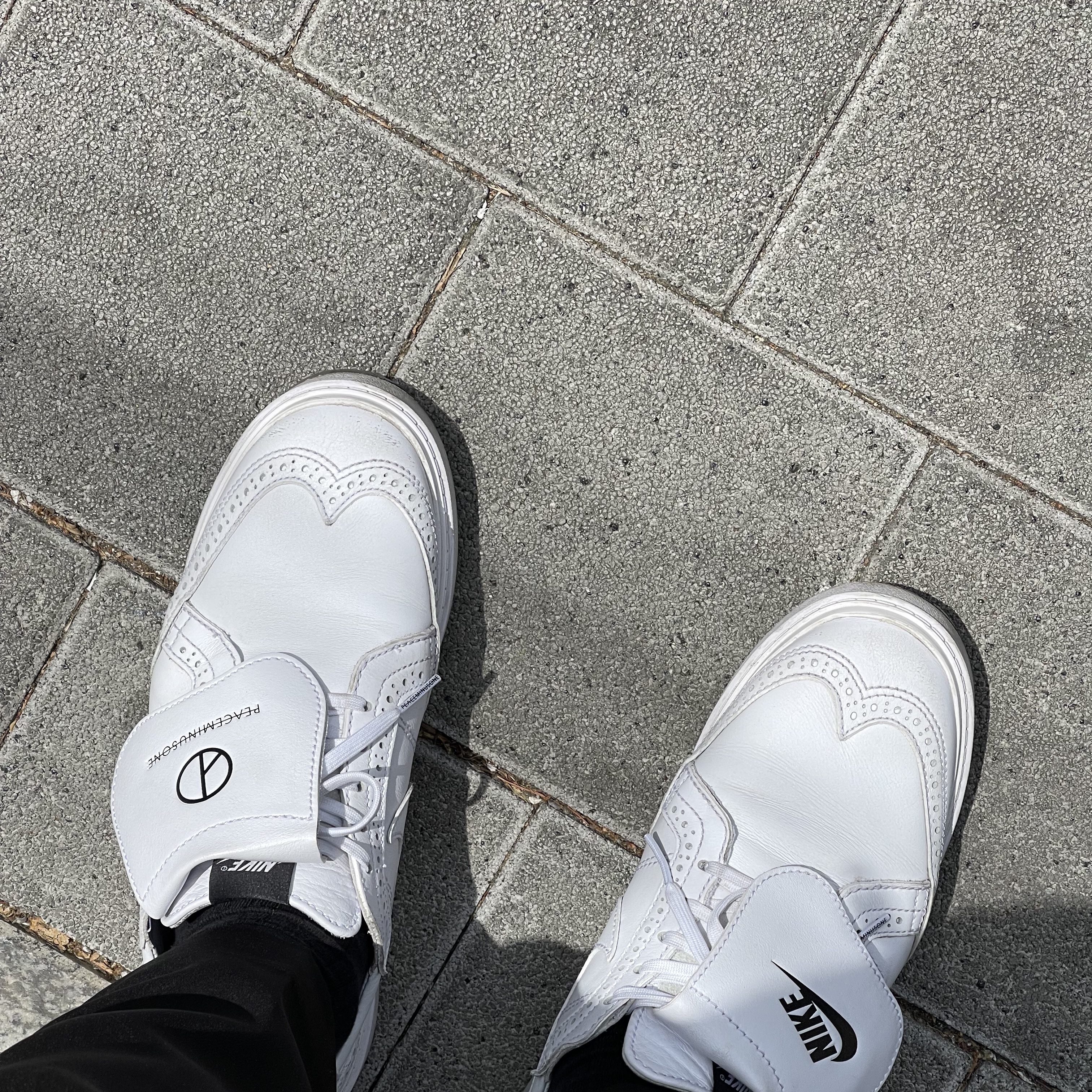 Nike x Peaceminusone Kwondo1 White 착용 스타일 - 1
