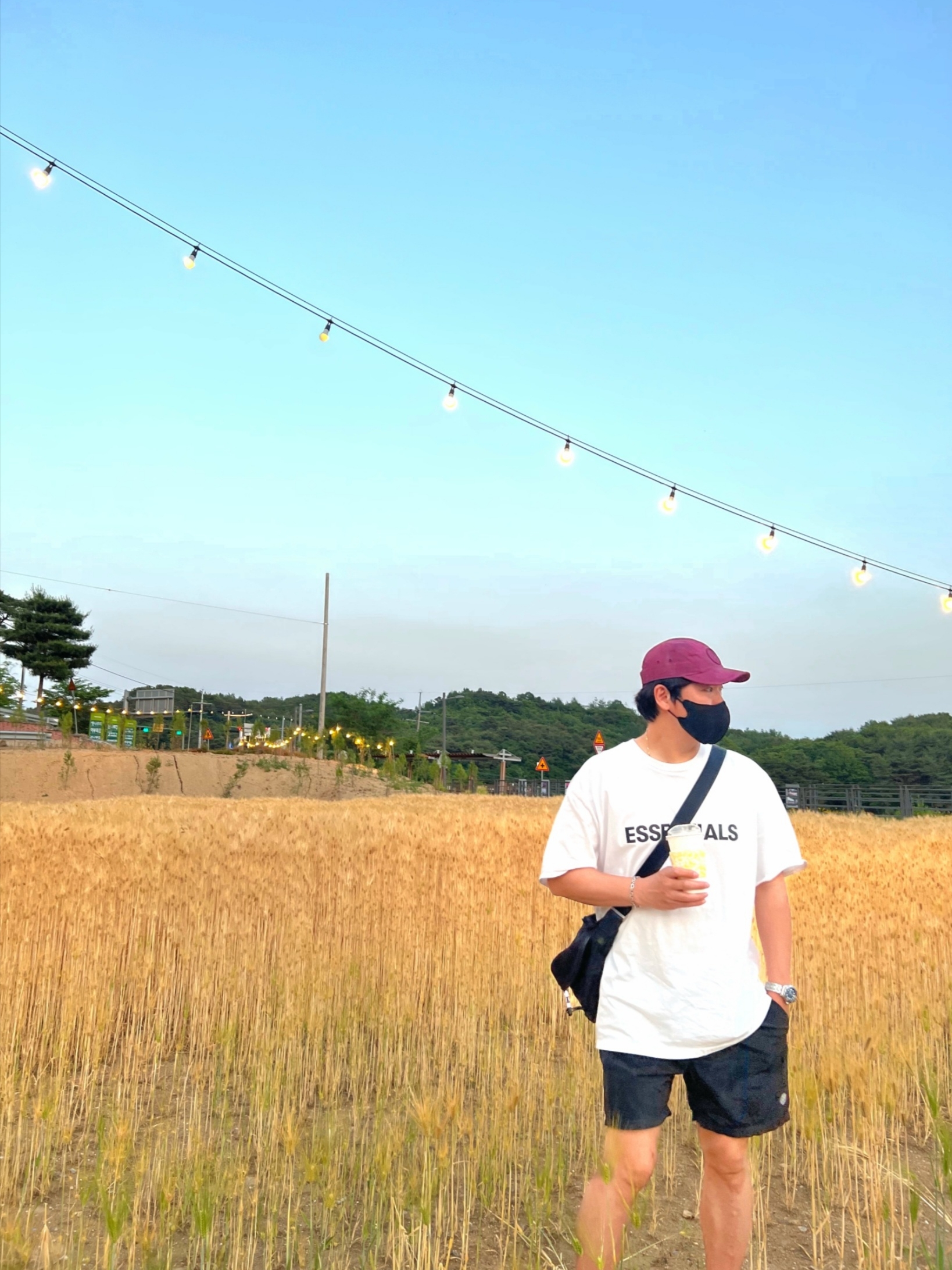 Supreme x Stone Island Reactive Ice Camo Ripstop Camp Cap Red - 22SS, Supreme x Stone Island Reactive Ice Camo Ripstop Camp Cap Tan - 22SS 착용 스타일 - 1