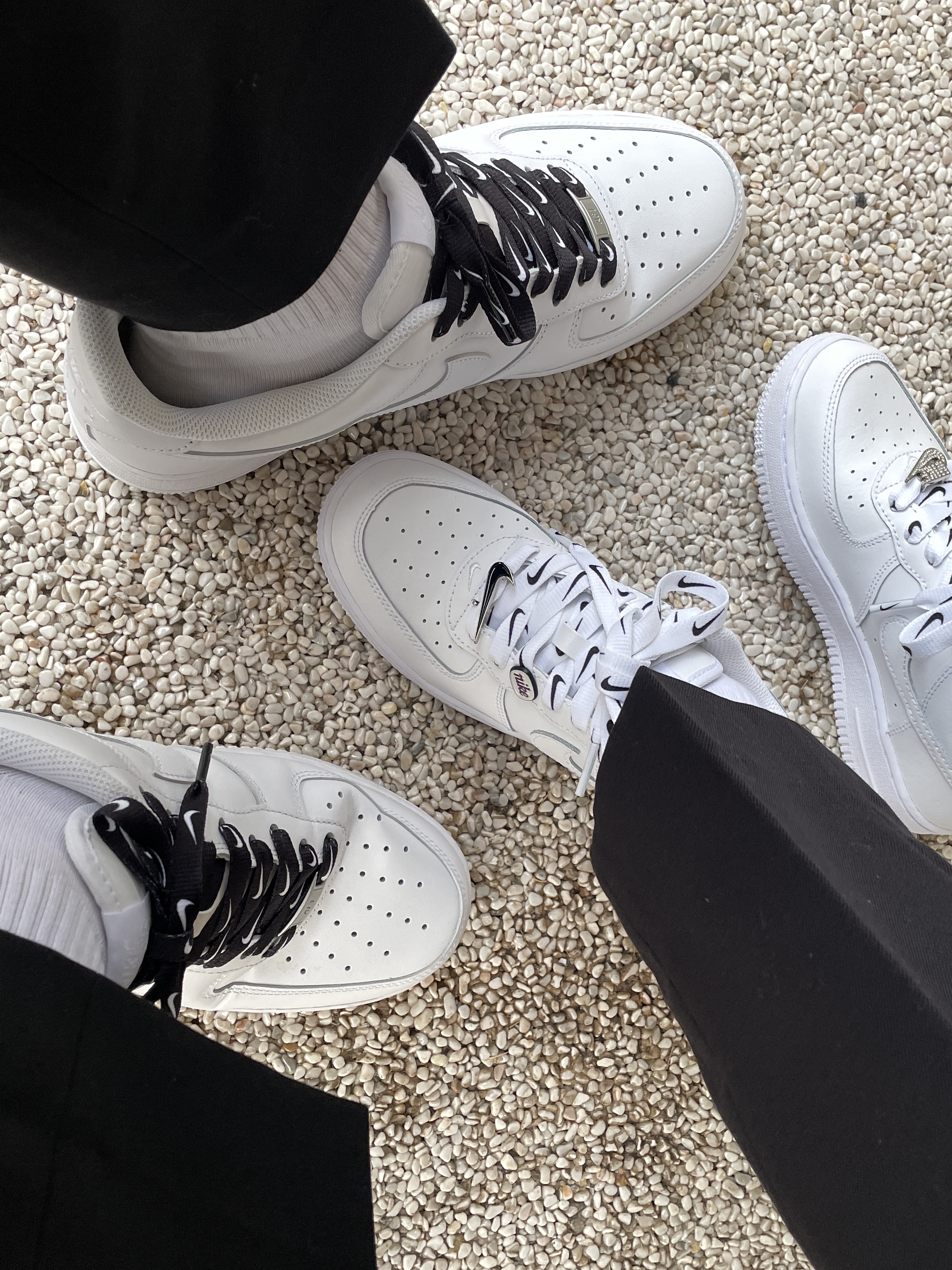 Nike Air Force 1 '07 Low White, (GS) Nike Air Force 1 LE White 착용 스타일 - 4