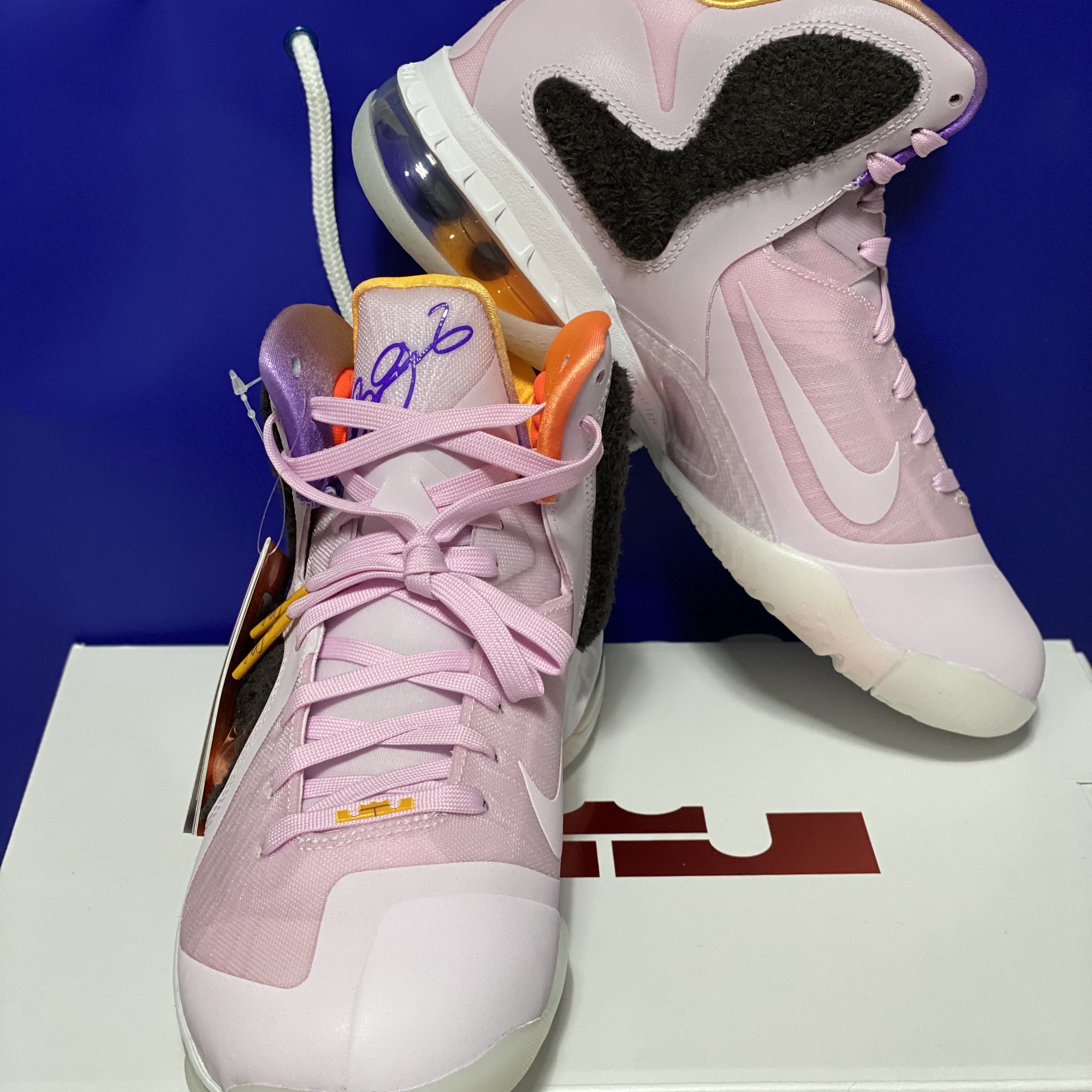Nike LeBron 9 Regal Pink and Velvet Brown 착용 스타일