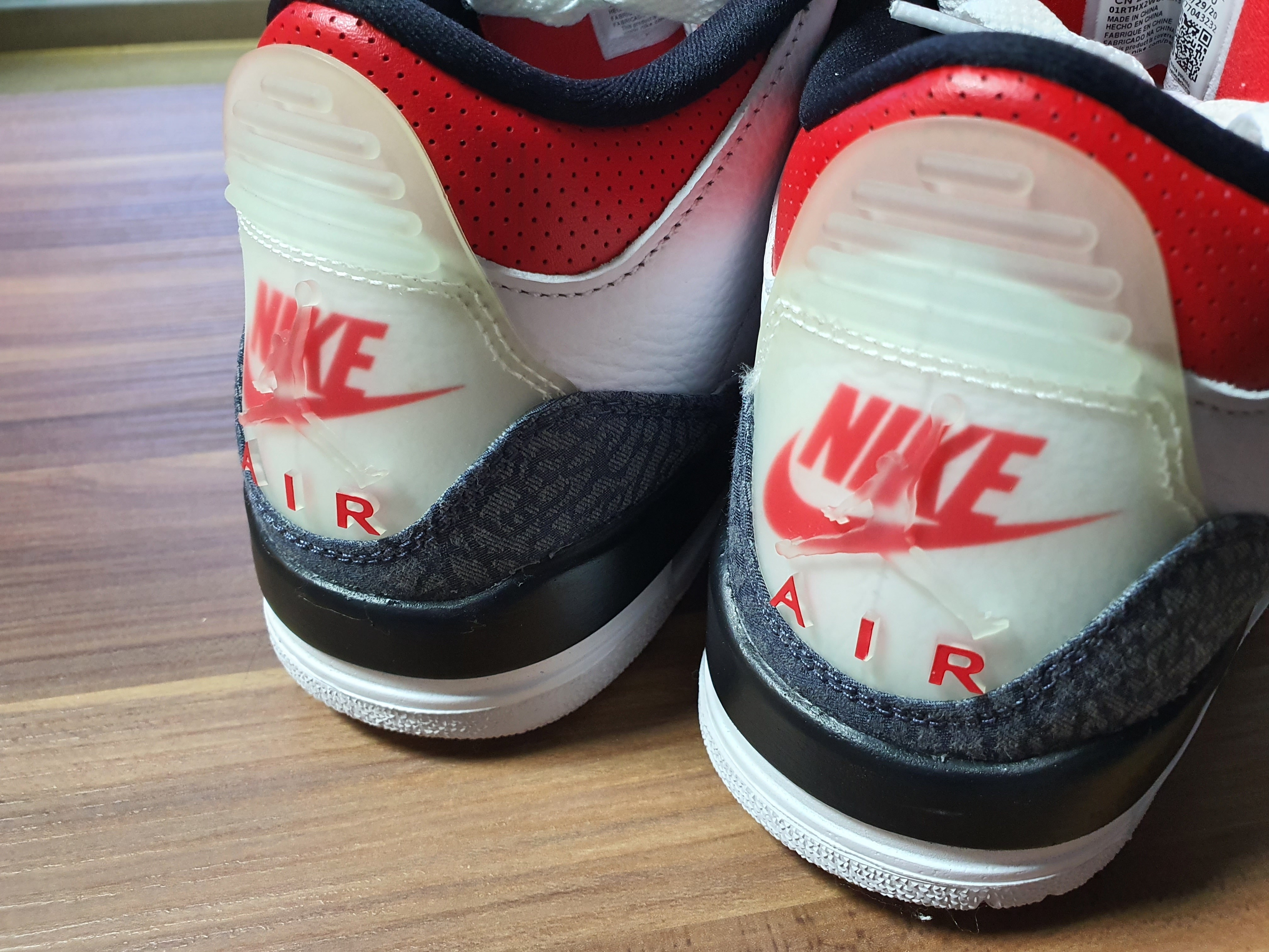 Jordan 3 Retro SE Denim Fire Red 착용 스타일 - 4