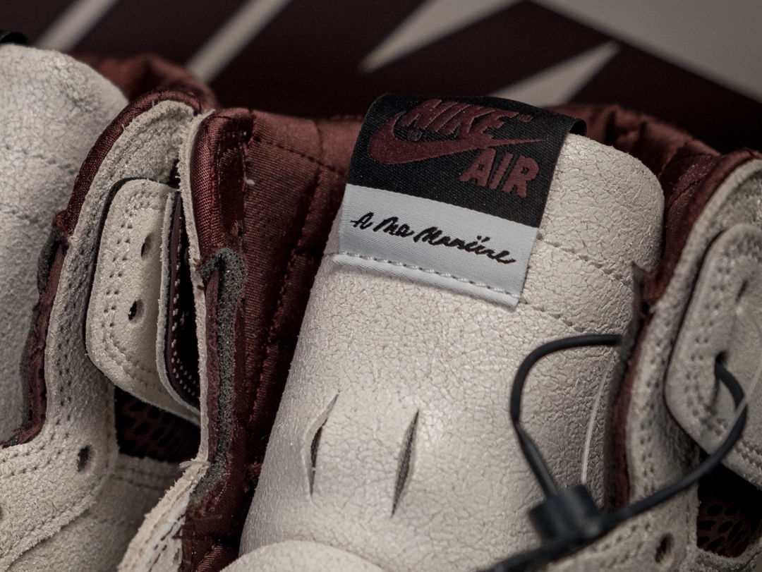 Jordan 1 x A Ma Maniere Retro High OG SP Sail and Burgundy 착용 스타일 - 4
