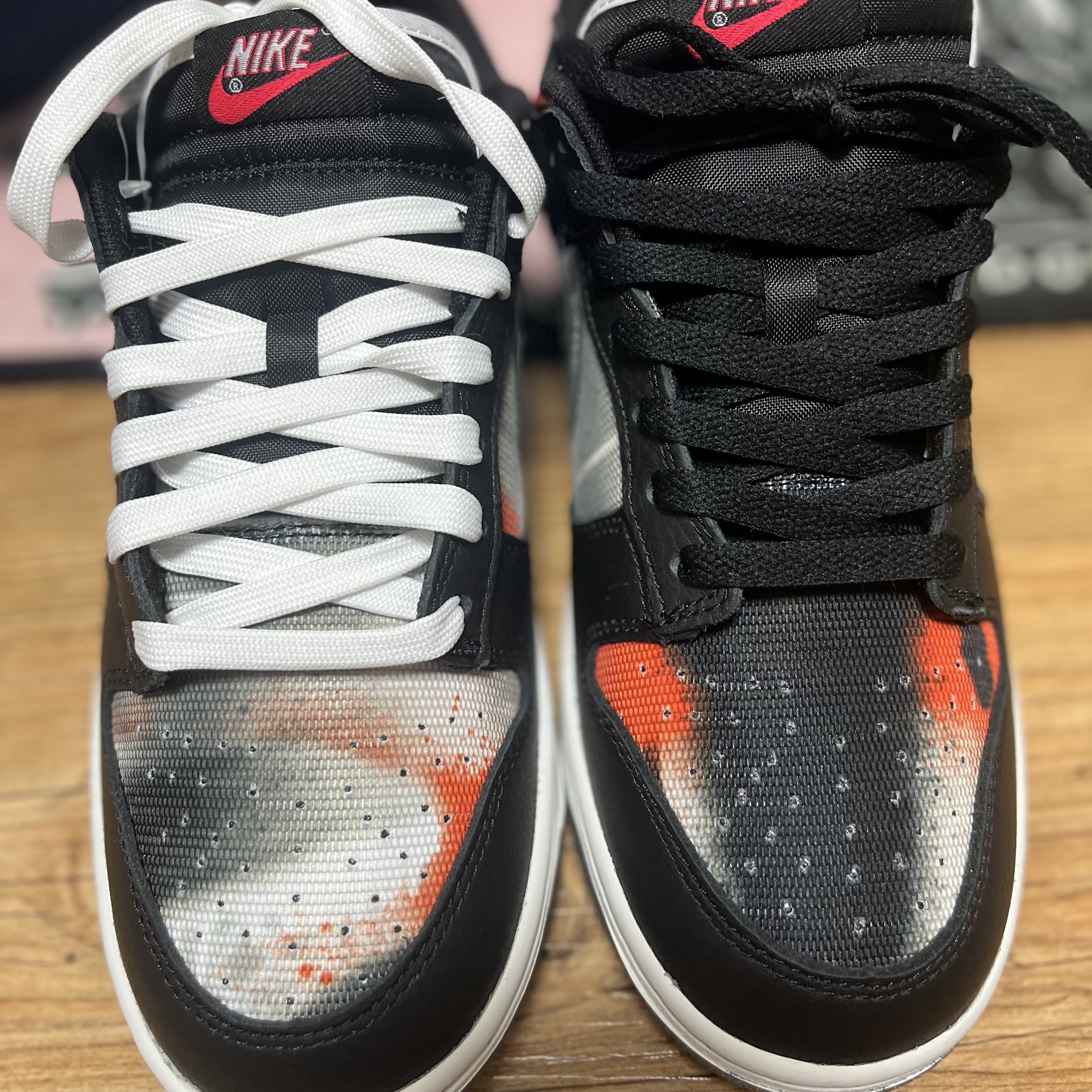 Nike Dunk Low Retro PRM Black and Tumbled Grey 착용 스타일