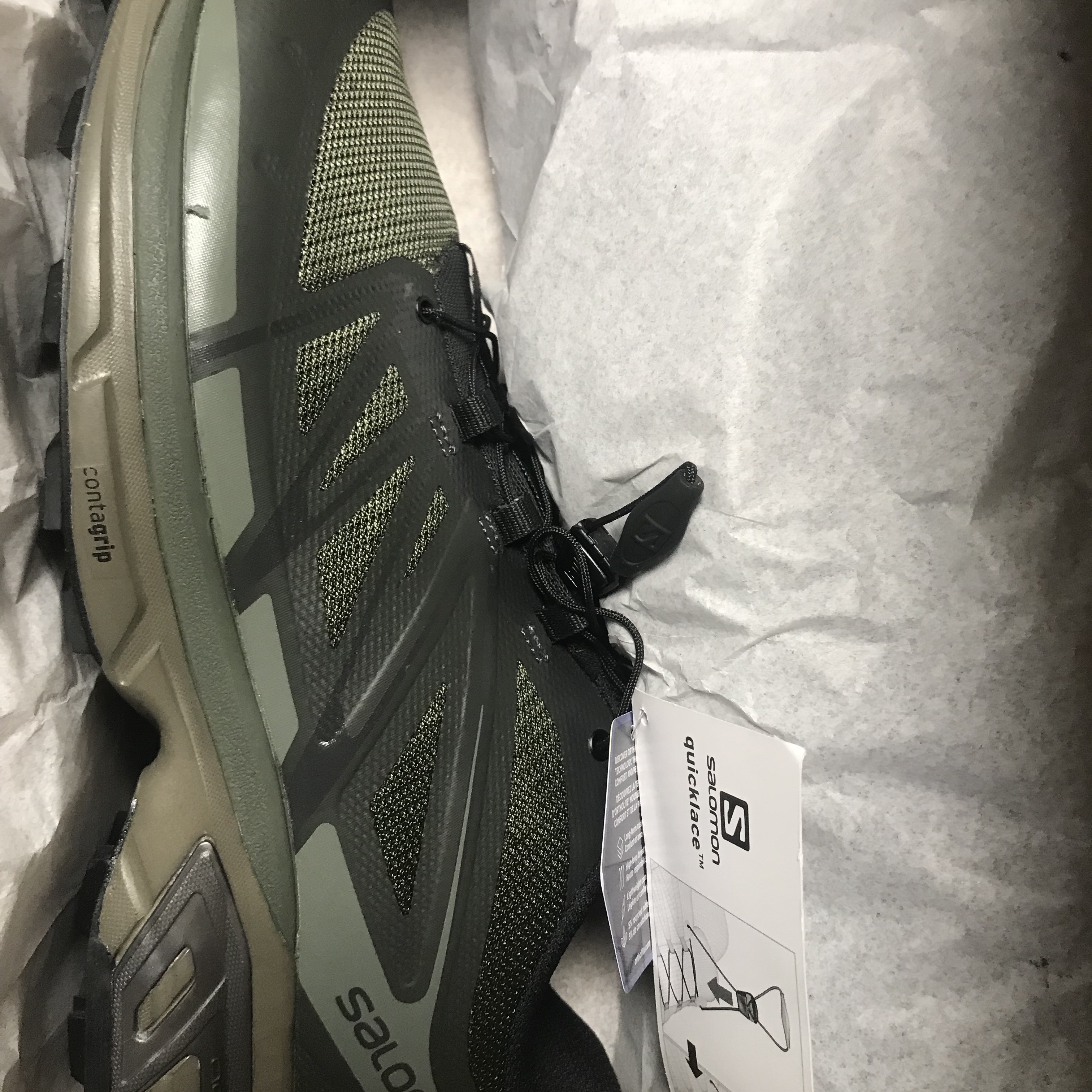 Salomon XT-Wings 2 ADV Peat Caster Gray 착용 스타일