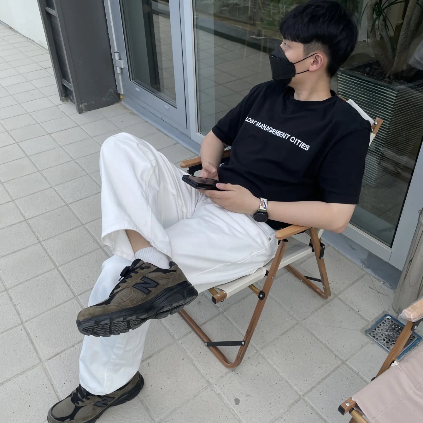 New Balance x JJJJound 990v3 Brown Black 착용 스타일 - 2