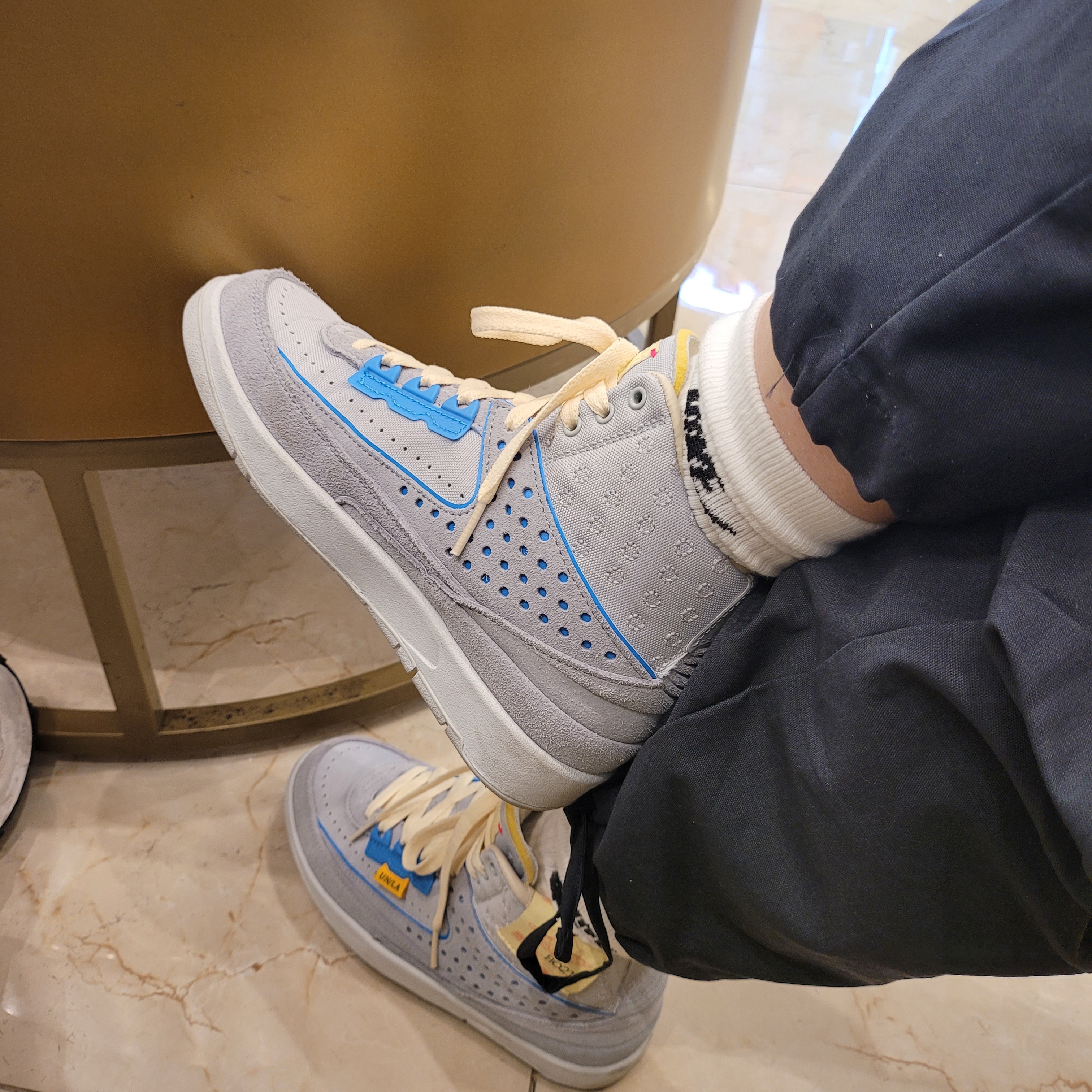 Jordan 2 x Union Retro SP Grey Fog 착용 스타일