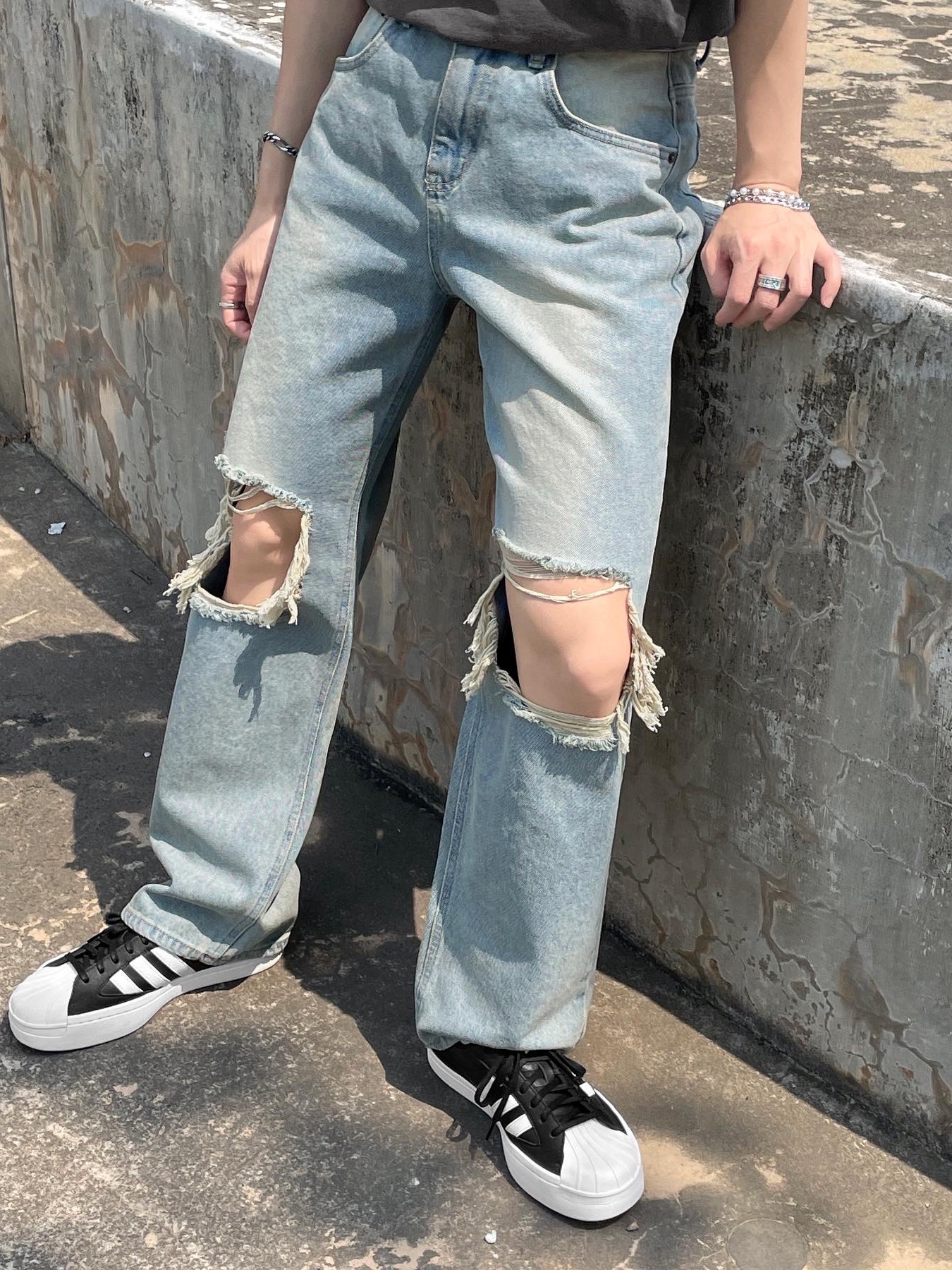 Y-3 Yohji Star Black White 착용 스타일 - 5