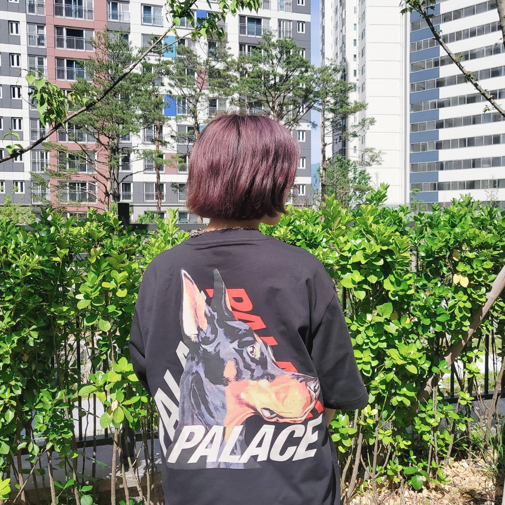 Palace P-3-K-9 T-Shirt Black - 22SS 착용 스타일